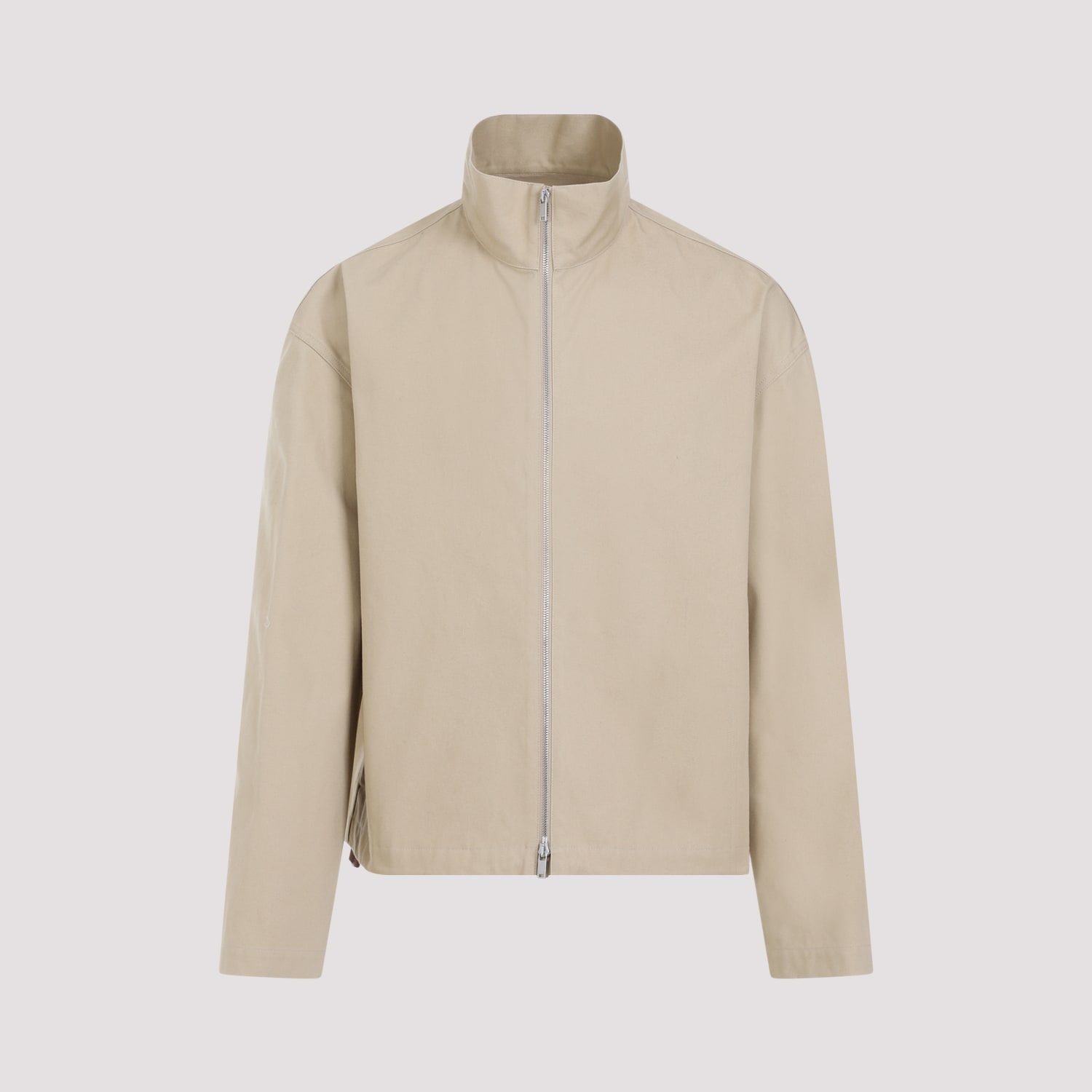 Shop Jil Sander Cotton Jacket In Dove Grey