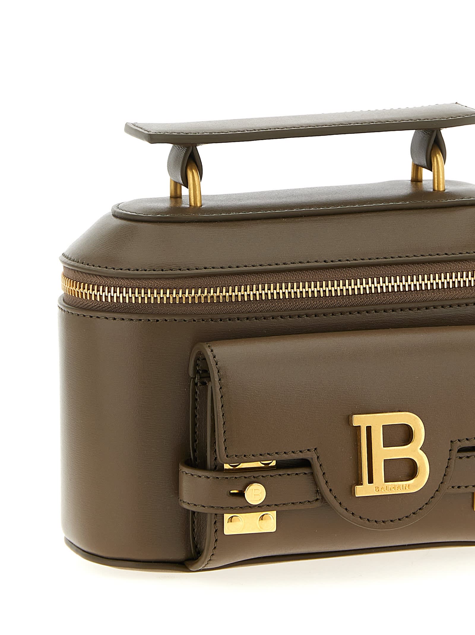 Balmain B-buzz Vanity Handbag In Green