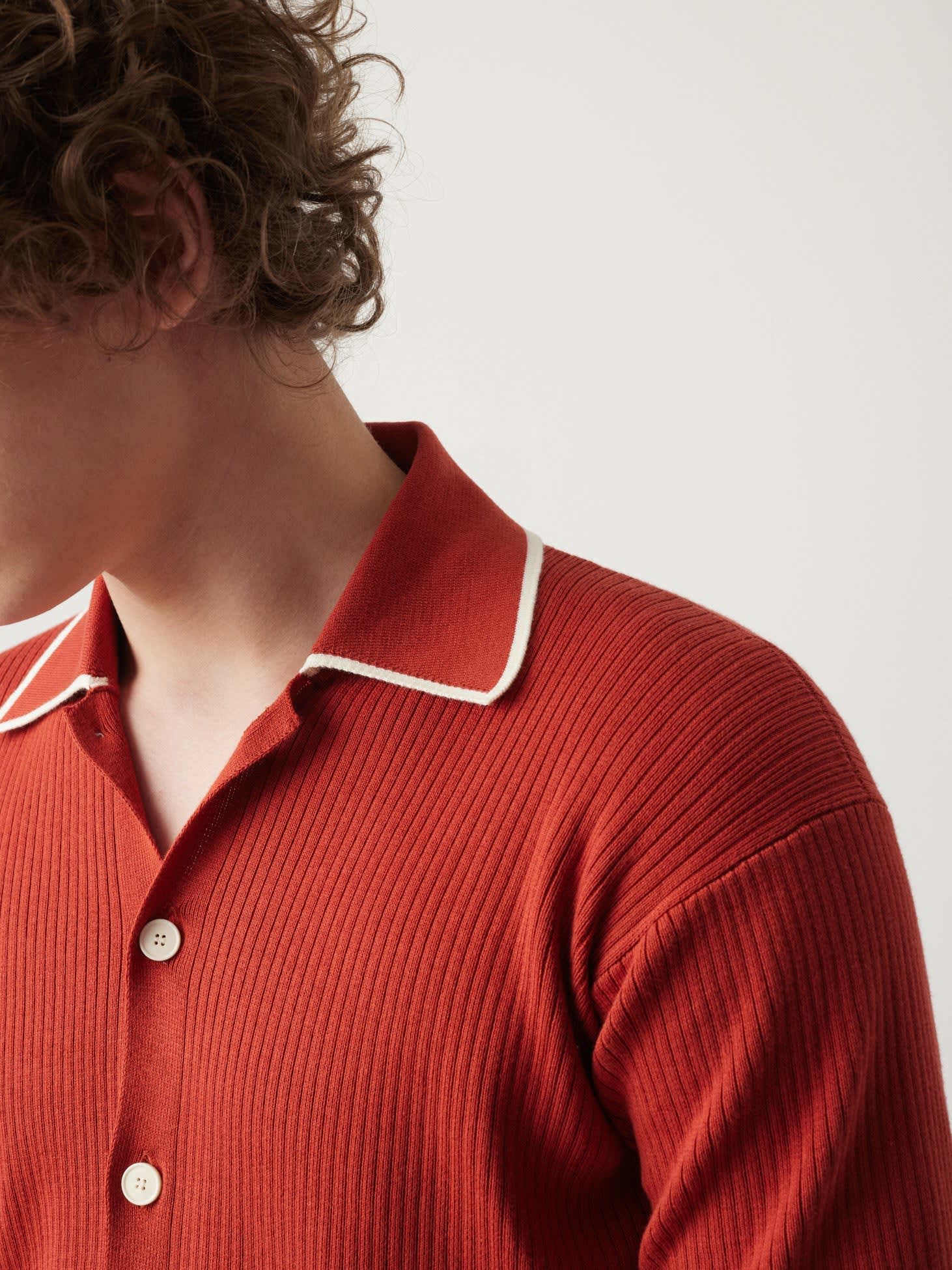 Doppiaa Aagar Cotton Terry Red Shirt With Short Sleeves