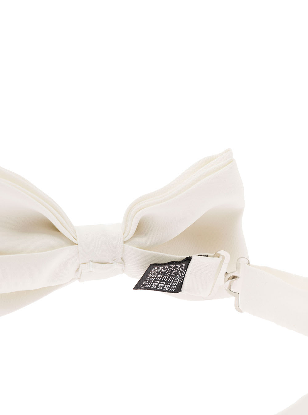 Tagliatore Ivory White Pre-tied Bow Tie With Hook Fastening In White
