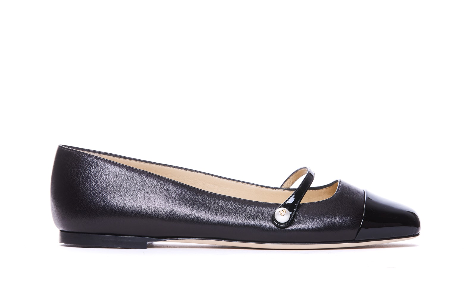 Shop Jimmy Choo Elisa Flats In Black