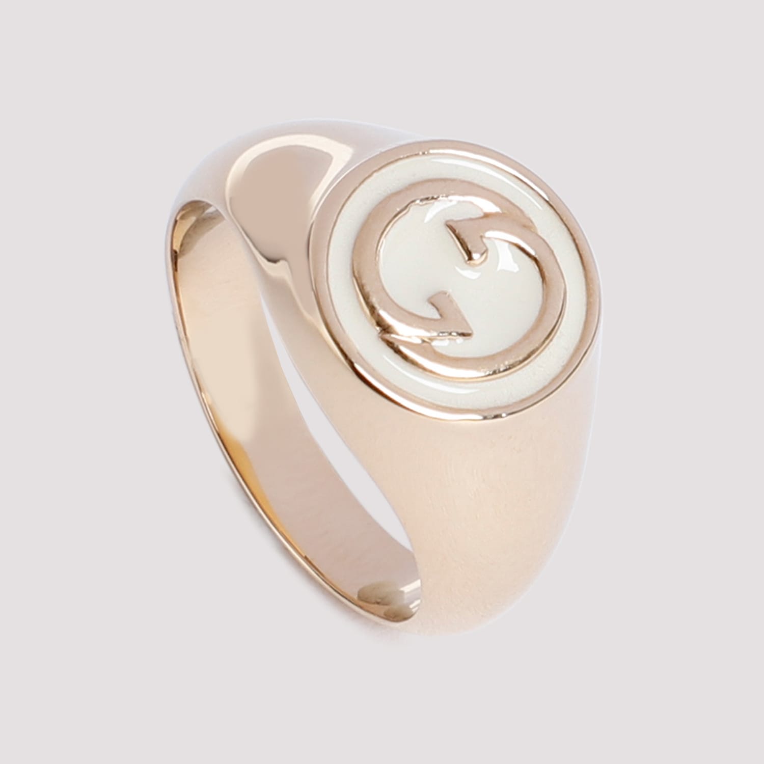 Shop Gucci Blondie Ring In Cream