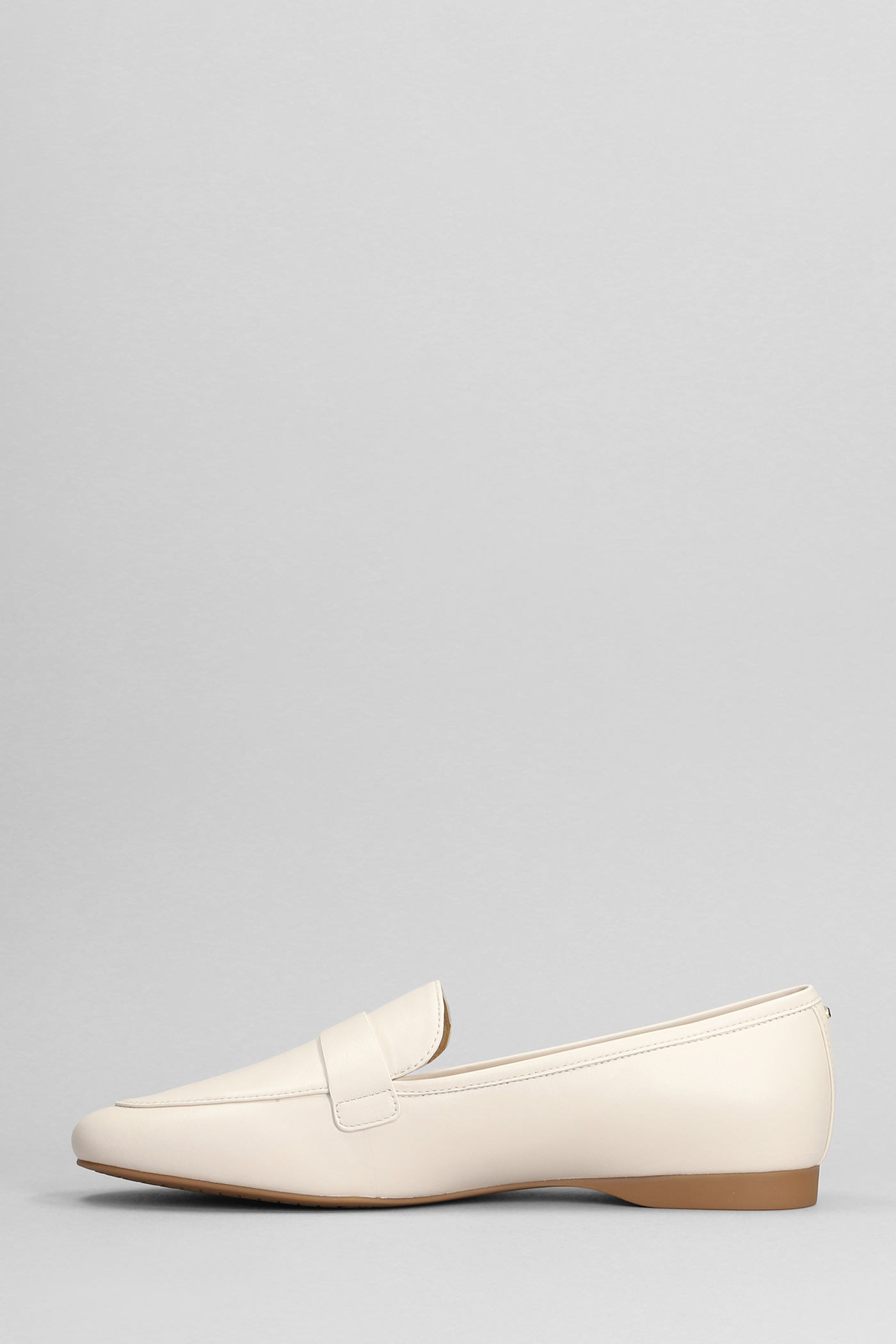 Shop Michael Kors Regan Flex Loafers In Beige Leather