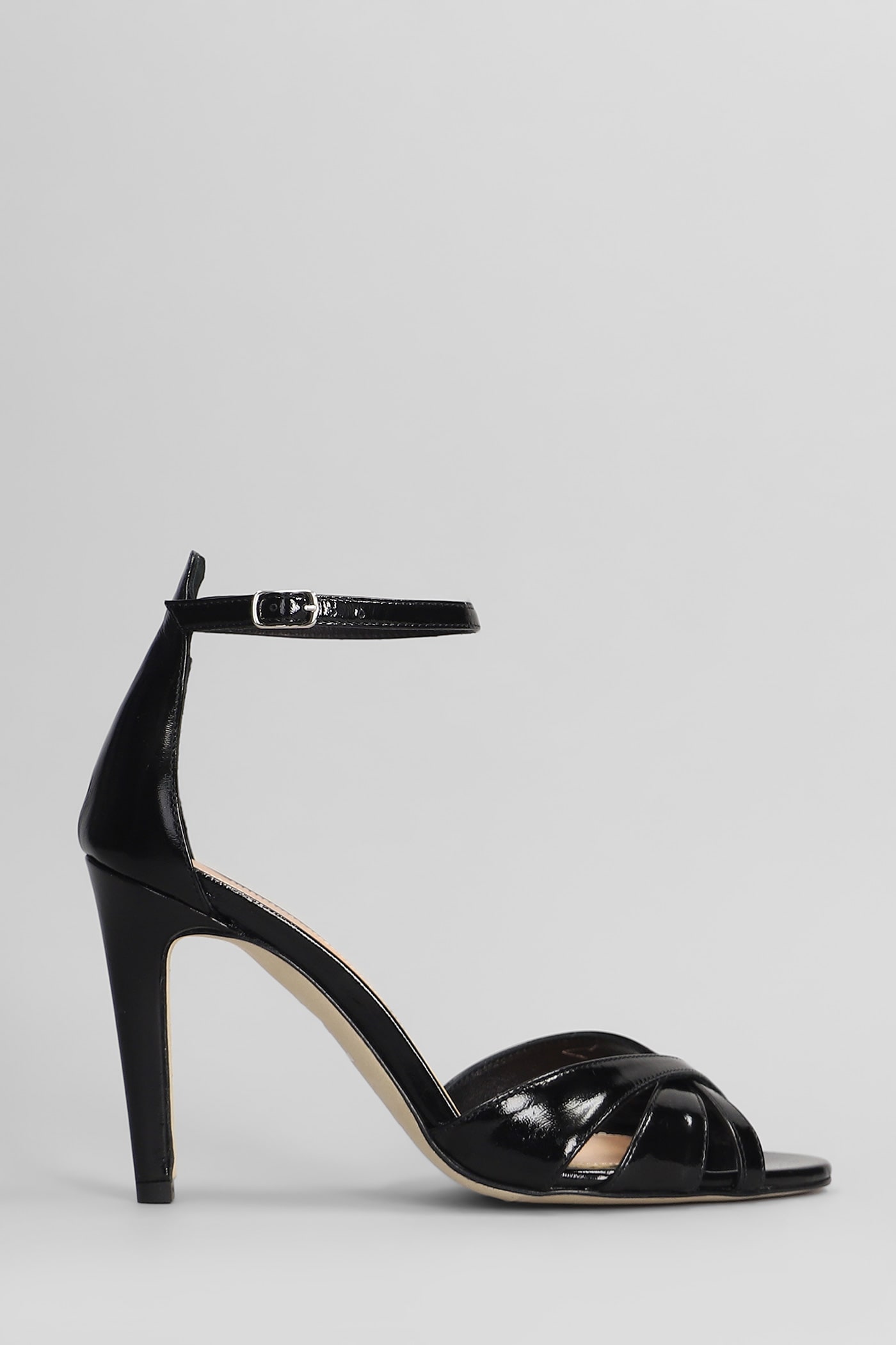 Sandals In Black Leather