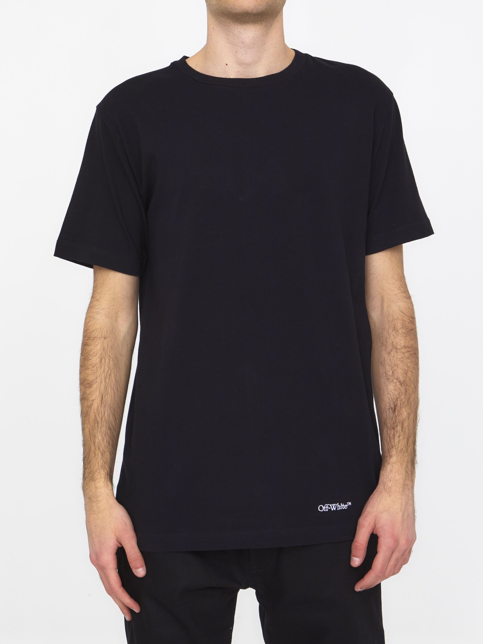 Off-White (scribble Diag Slim S/s Tee Black White) | Smart