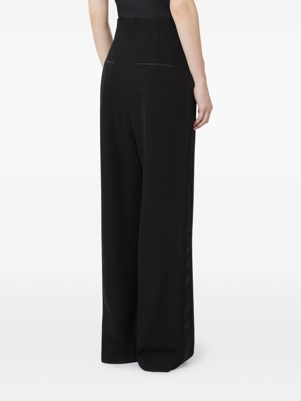 Max Mara Satire Trousers In Wool Gabardine In Black