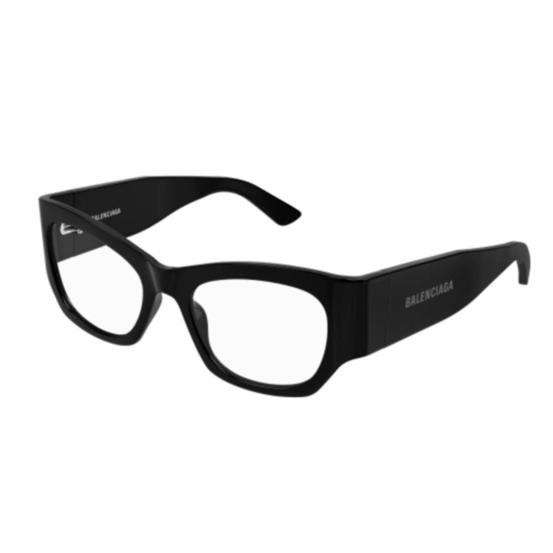 Balenciaga Cat-eye Frame Glasses In 001 Black Black Transpare