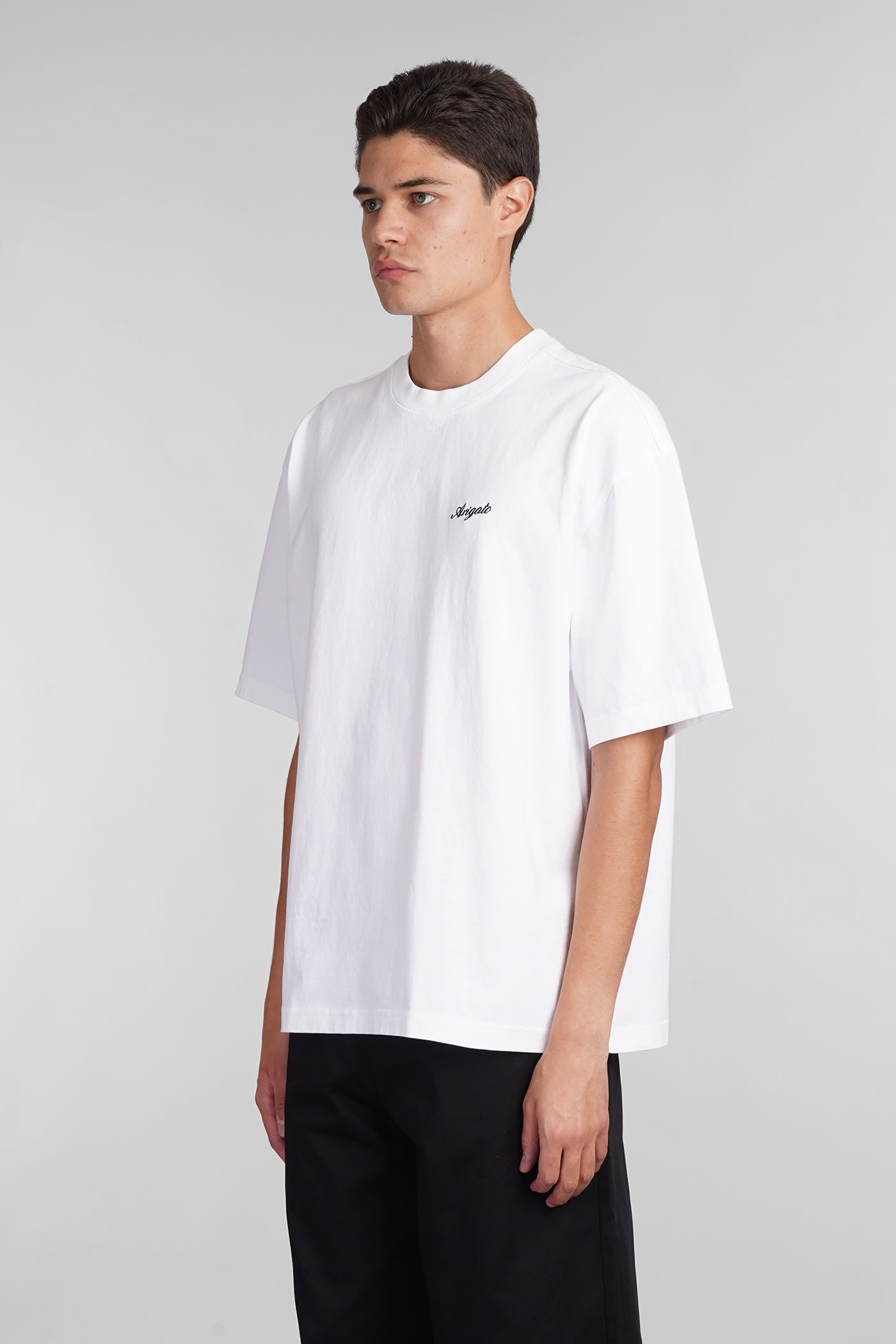 Shop Axel Arigato T-shirt In White Cotton