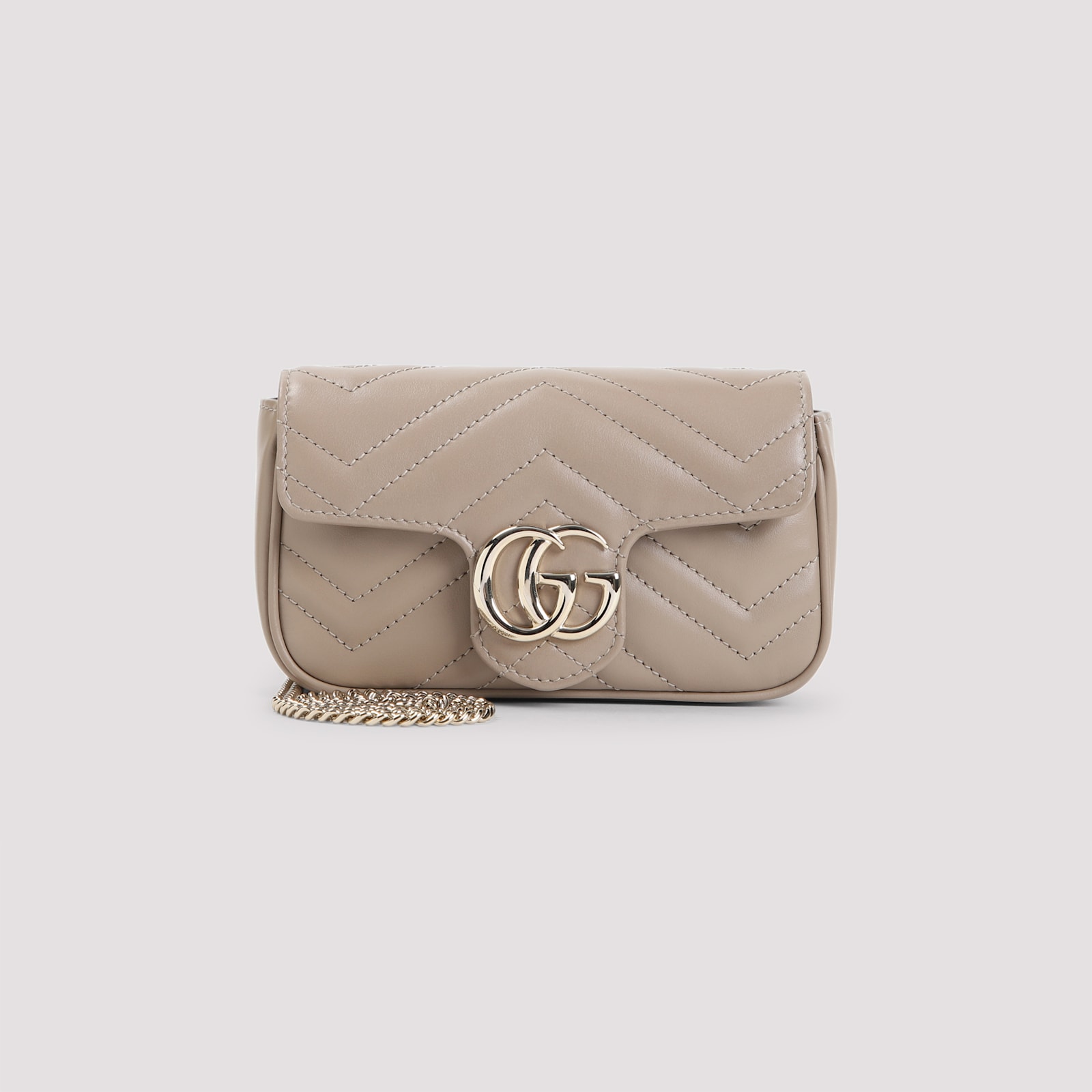 Gucci Matelassé Leather Pouch In Rocky