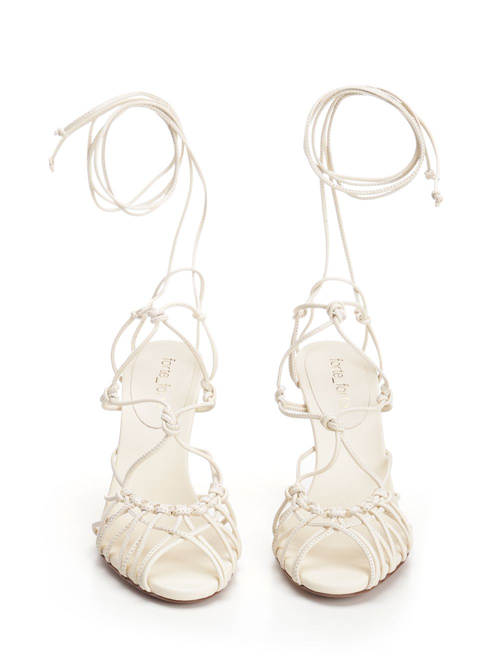 Shop Forte Forte White Leather Sandals
