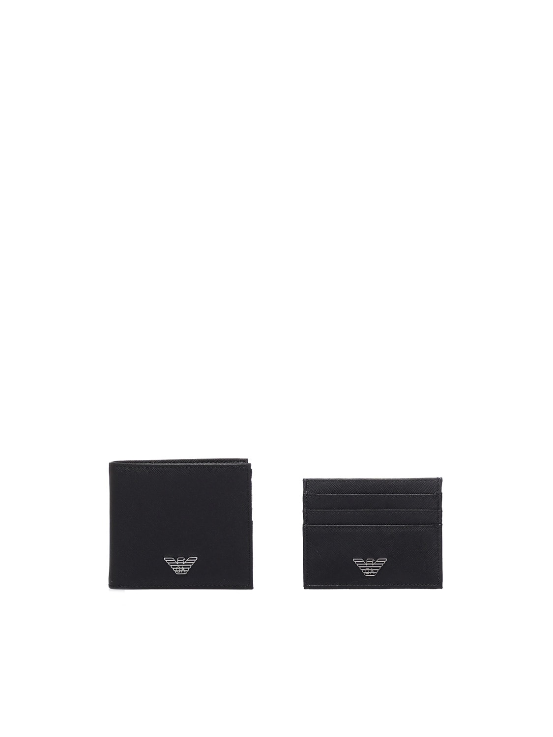 Emporio Armani Wallet With Application In Black