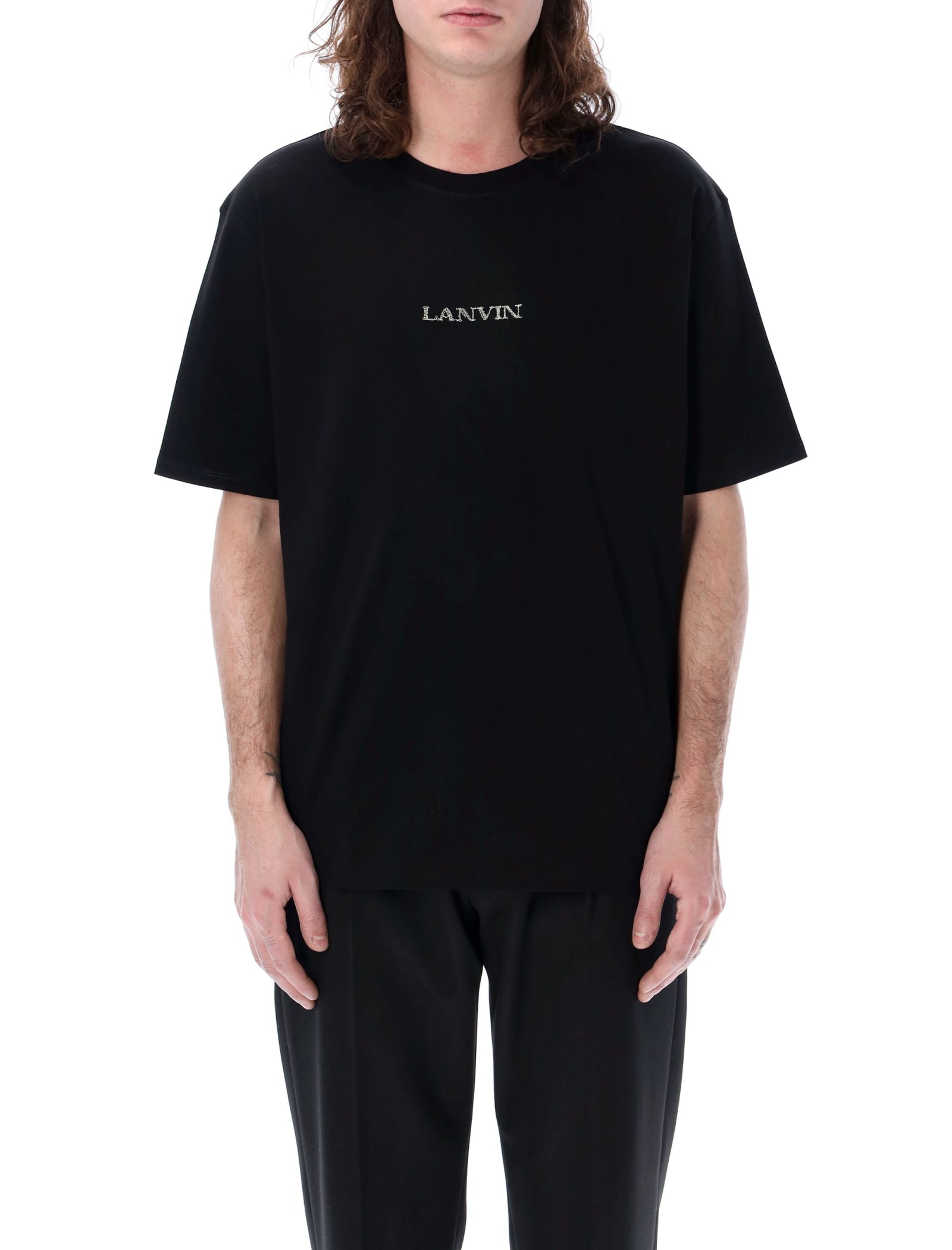 Shop Lanvin Logo Classic T-shirt In Black