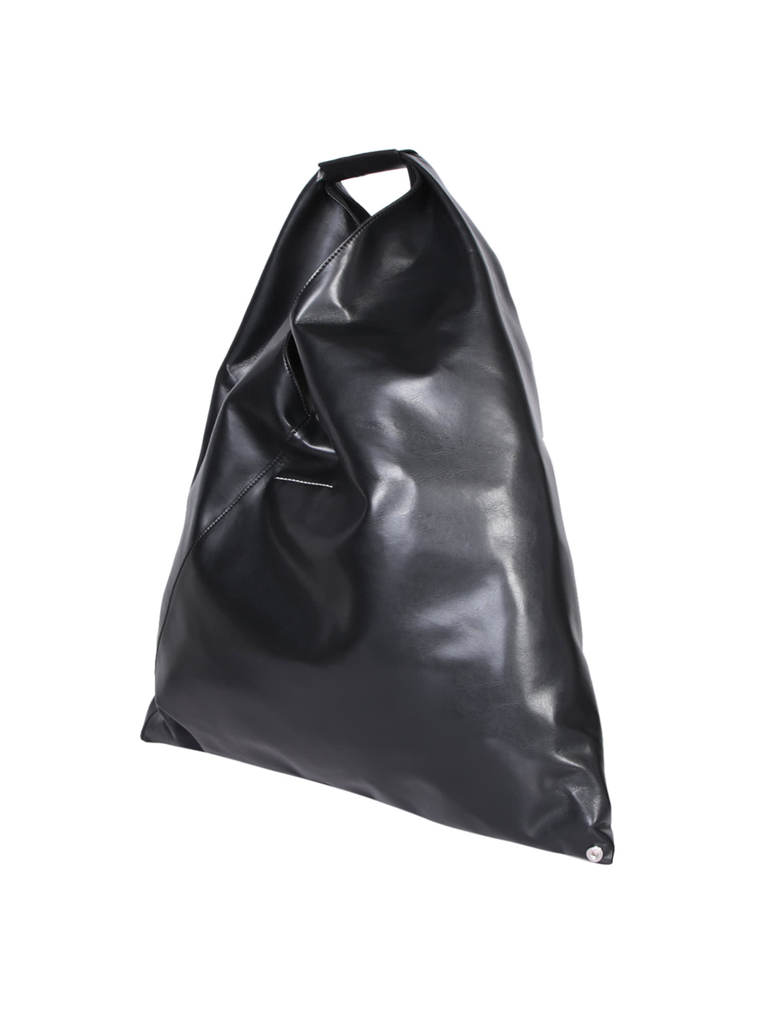 Shop Mm6 Maison Margiela Japanese Glossy Black Bag