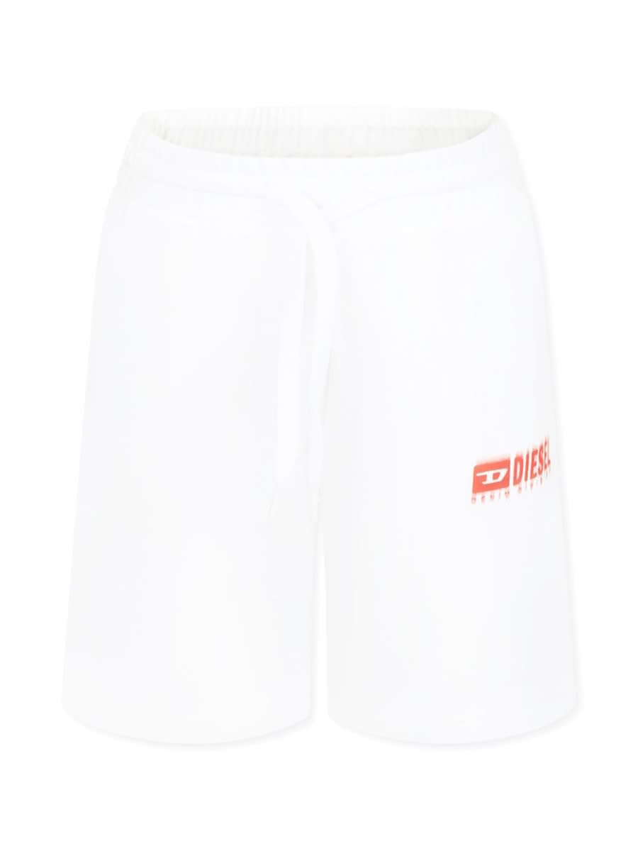 Diesel Logo-print Shorts In White