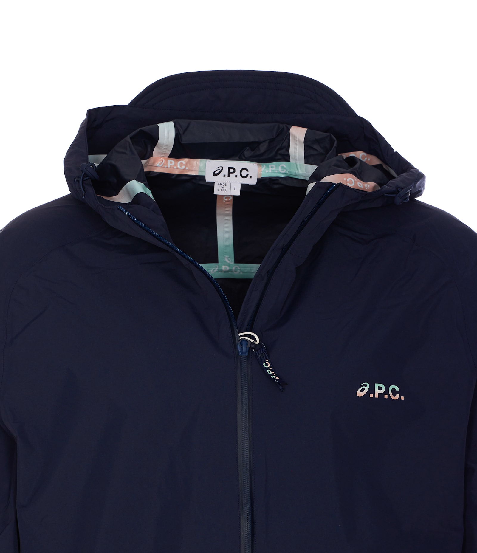 Apc Asics Interaction Logo-print Shell Hooded Jacket