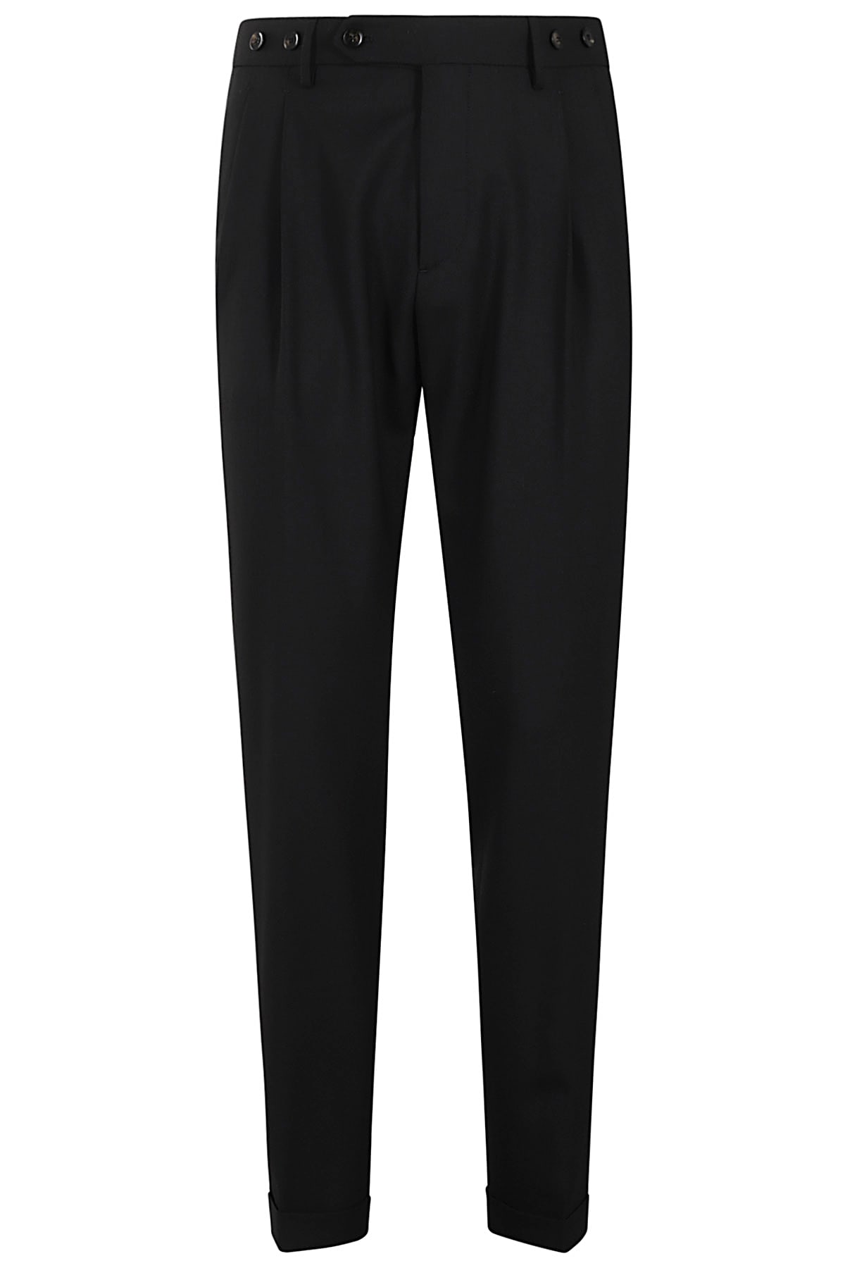 Shop Berwich Barber Long Pant 2 Pences Eco Lana In Black