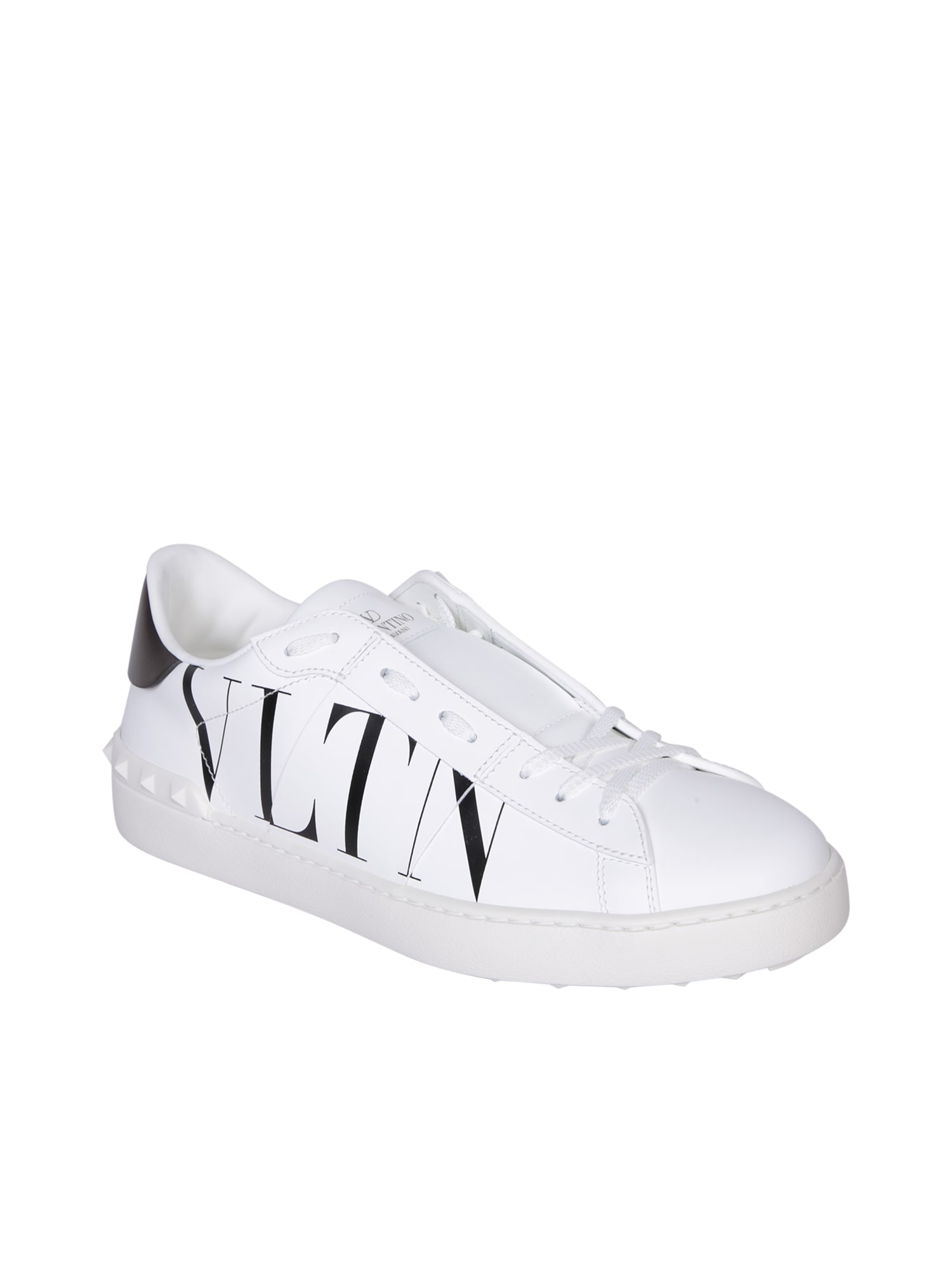 Shop Valentino Opne Vltn White Sneakers