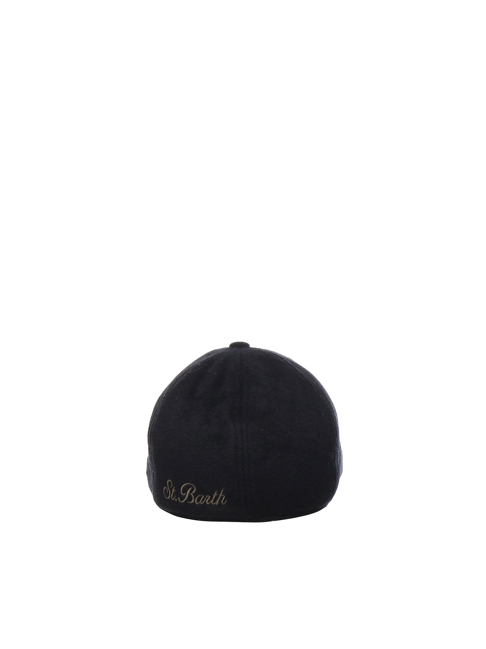Mc2 Saint Barth Arthur Herringbone Hat In Black