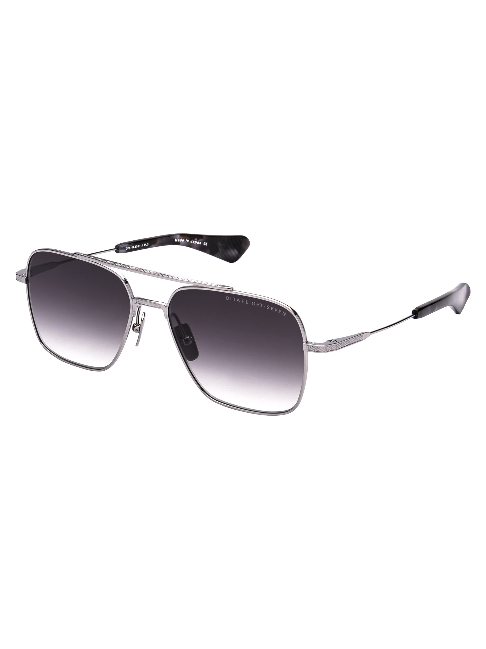 Shop Dita Flight-seven Sunglasses In Black Palladium