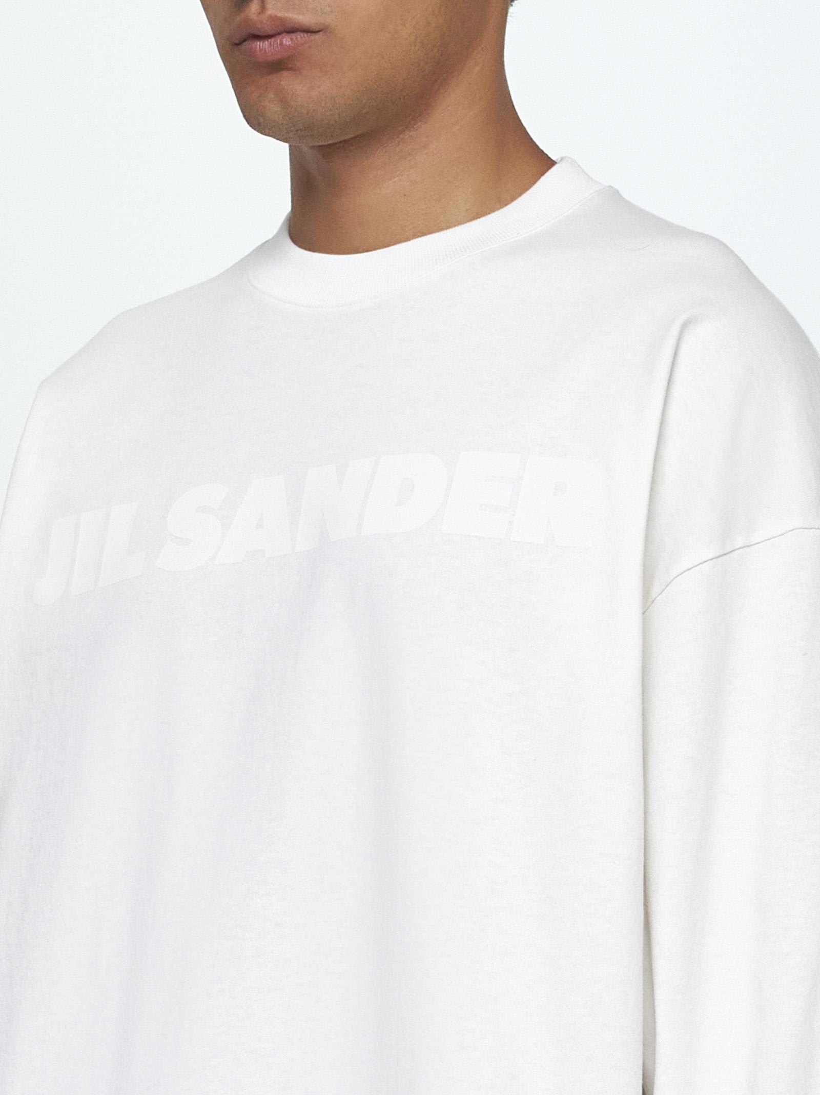 Shop Jil Sander Logo Cotton T-shirt