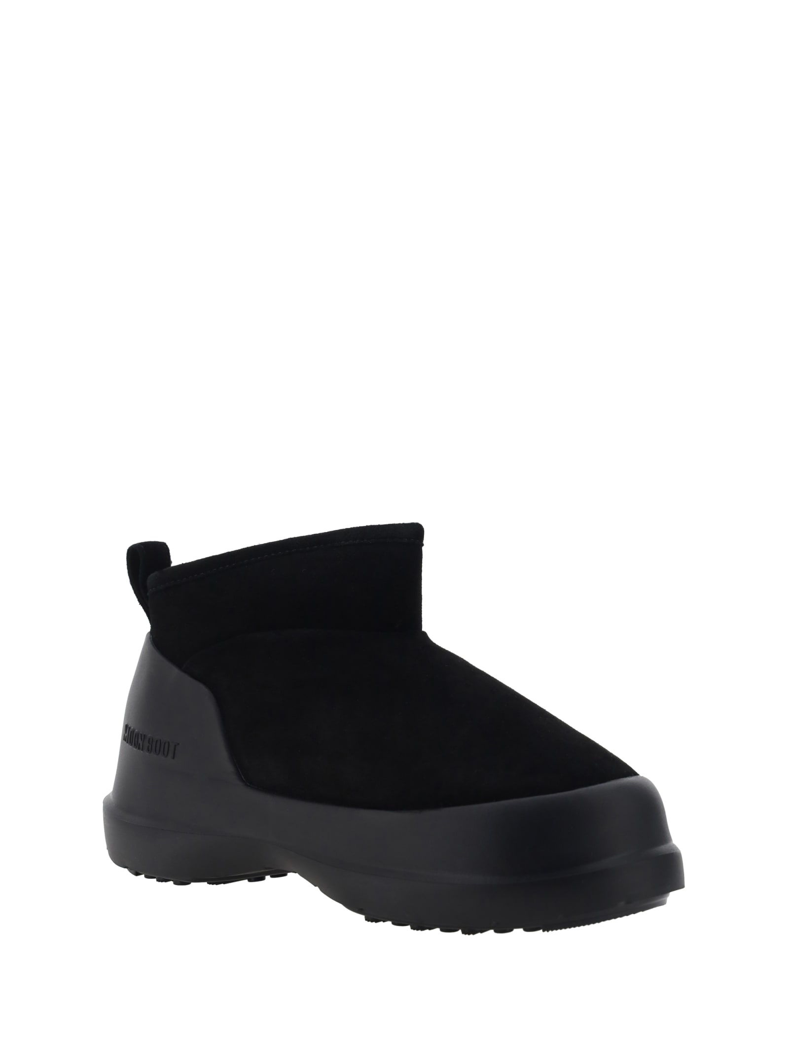 Moon Boot Luna Low-suede Boots In Black