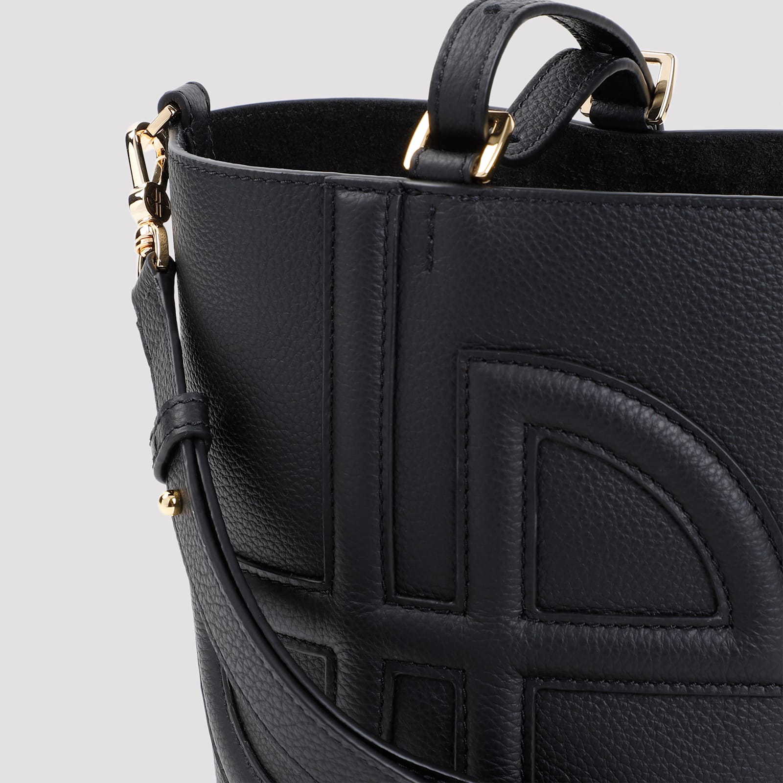 Shop Patou Jp Bucket Bag In B Black