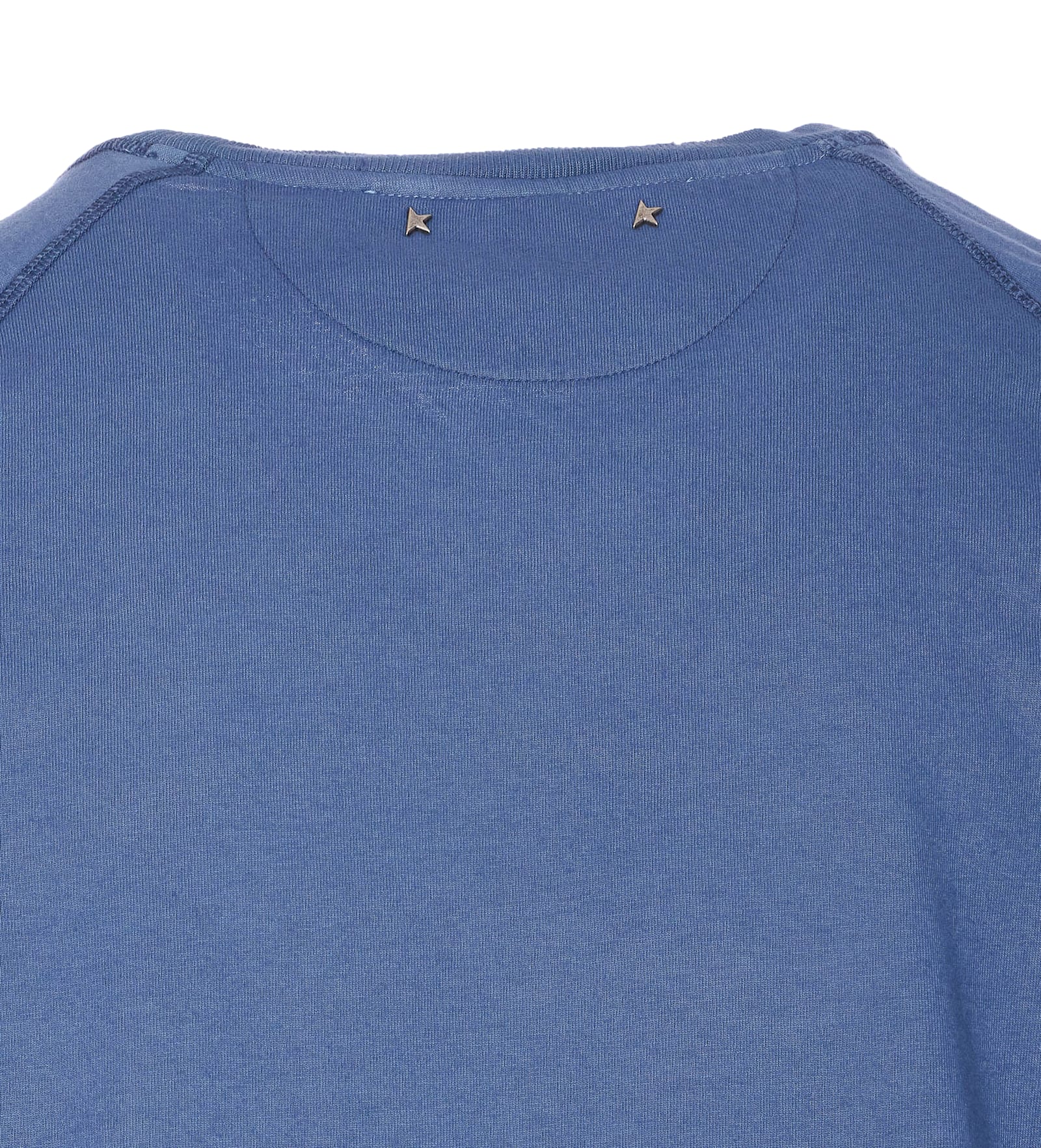 Golden Goose Crewneck Graphic Print Sweater Long Sleeves In Blue