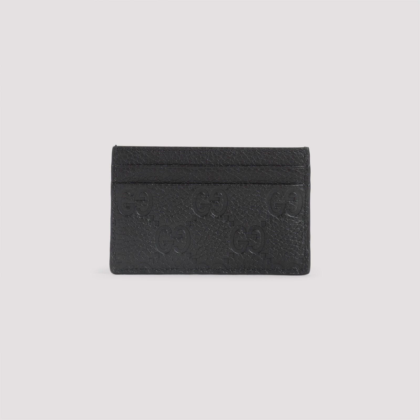 Gucci Imprint Credit Card Case In Black