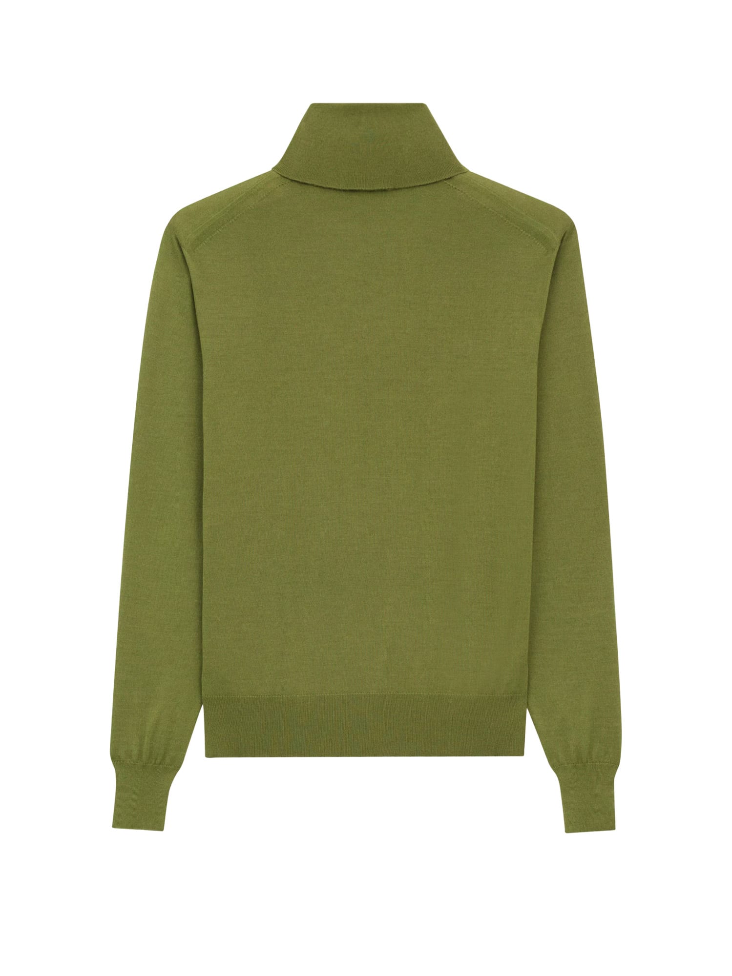 Saint Laurent Turtleneck Knitwear In Wool In Green