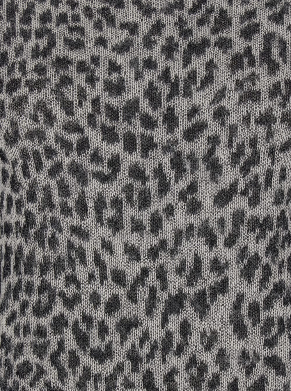 Max Mara Abadan Maglia Giro Jacquard Animalier In Brown