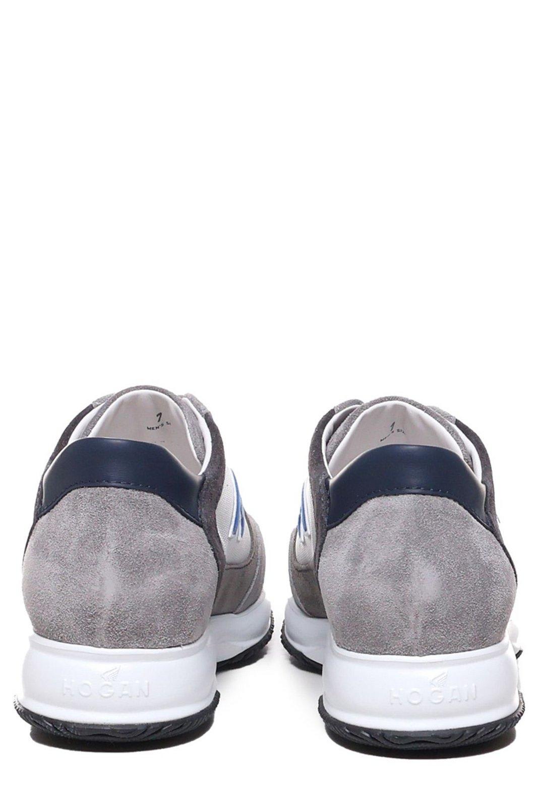 Shop Hogan Interactive Lace-up Sneakers Sneakers In Grigio