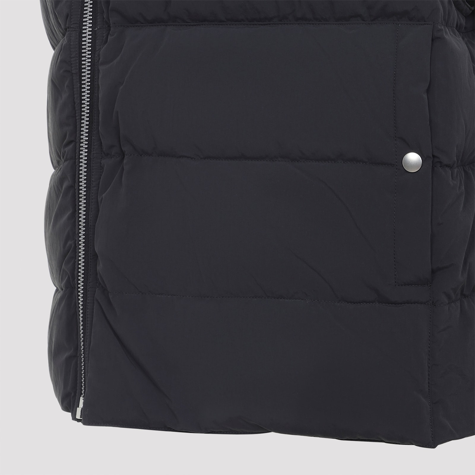 Rick Owens Quilted Asymmetrical Vest In Black