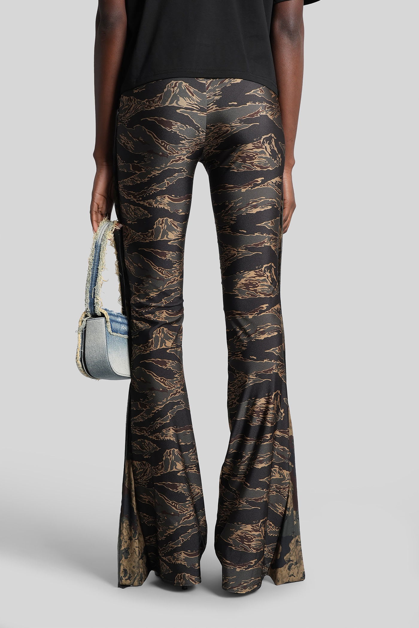 Diesel P-affal Pants In Camouflage Viscose In Multi
