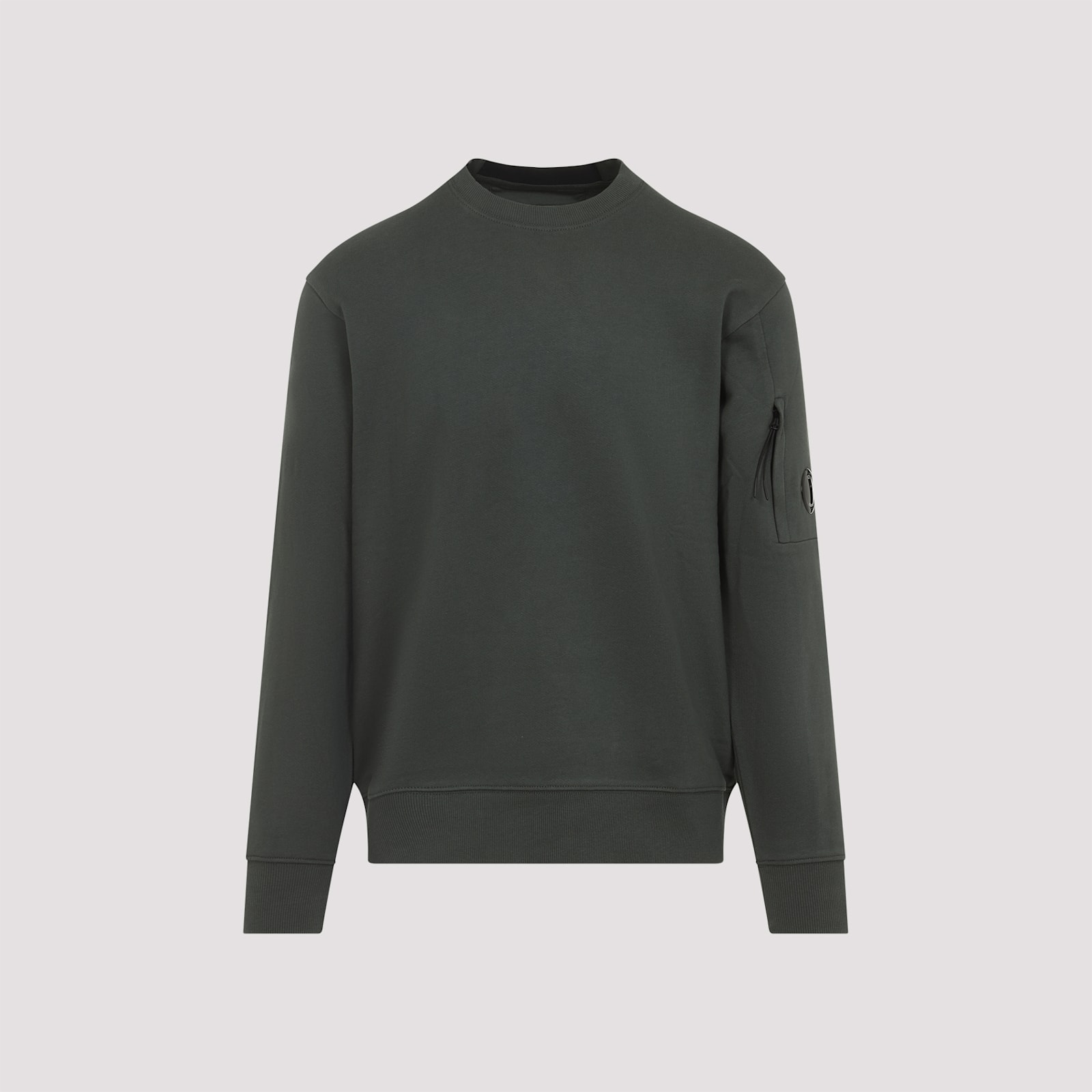 C.p. Company C.p.company Crewneck Sweatshirt With Lens Detail In Green