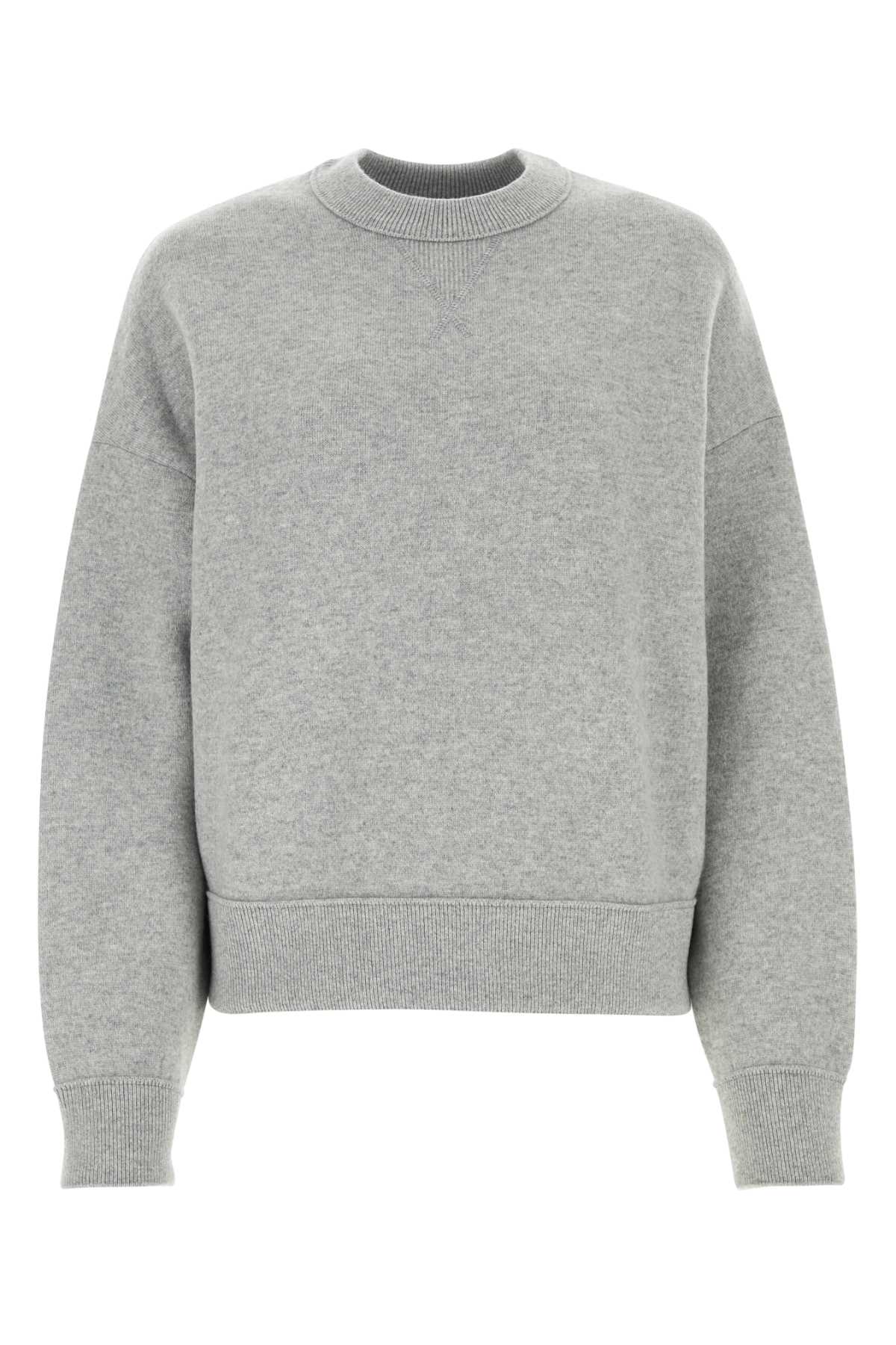 Melange Grey Cashmere Blend Sweater