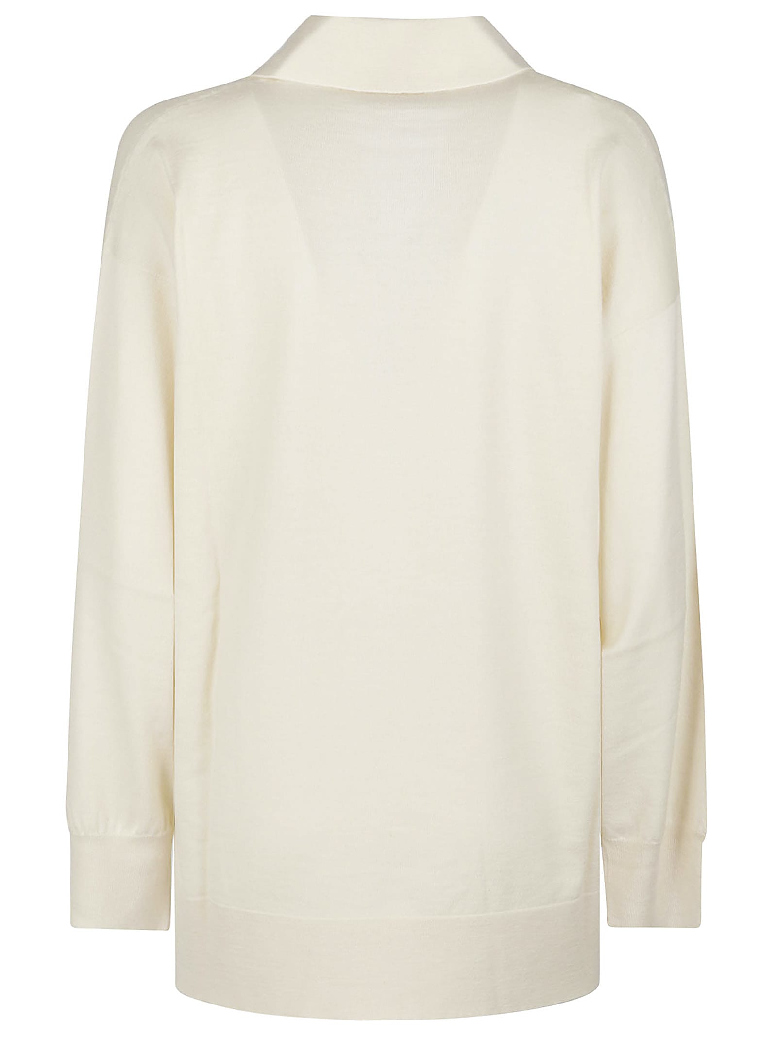 Shop Fabiana Filippi Polo Neck Sweater In Vaniglia