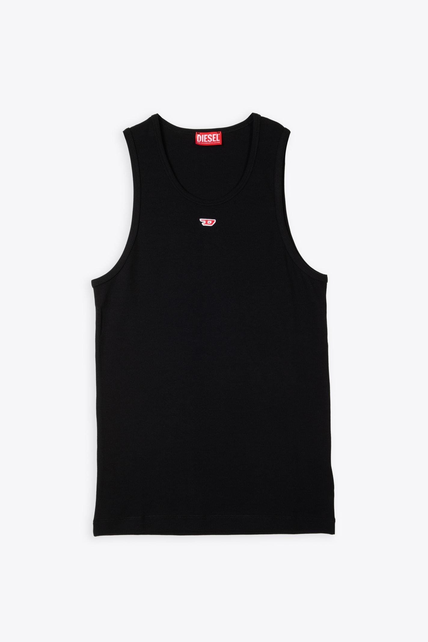 Diesel T-lifty-d Top Black ribbed cotton tank top - T Lifty d