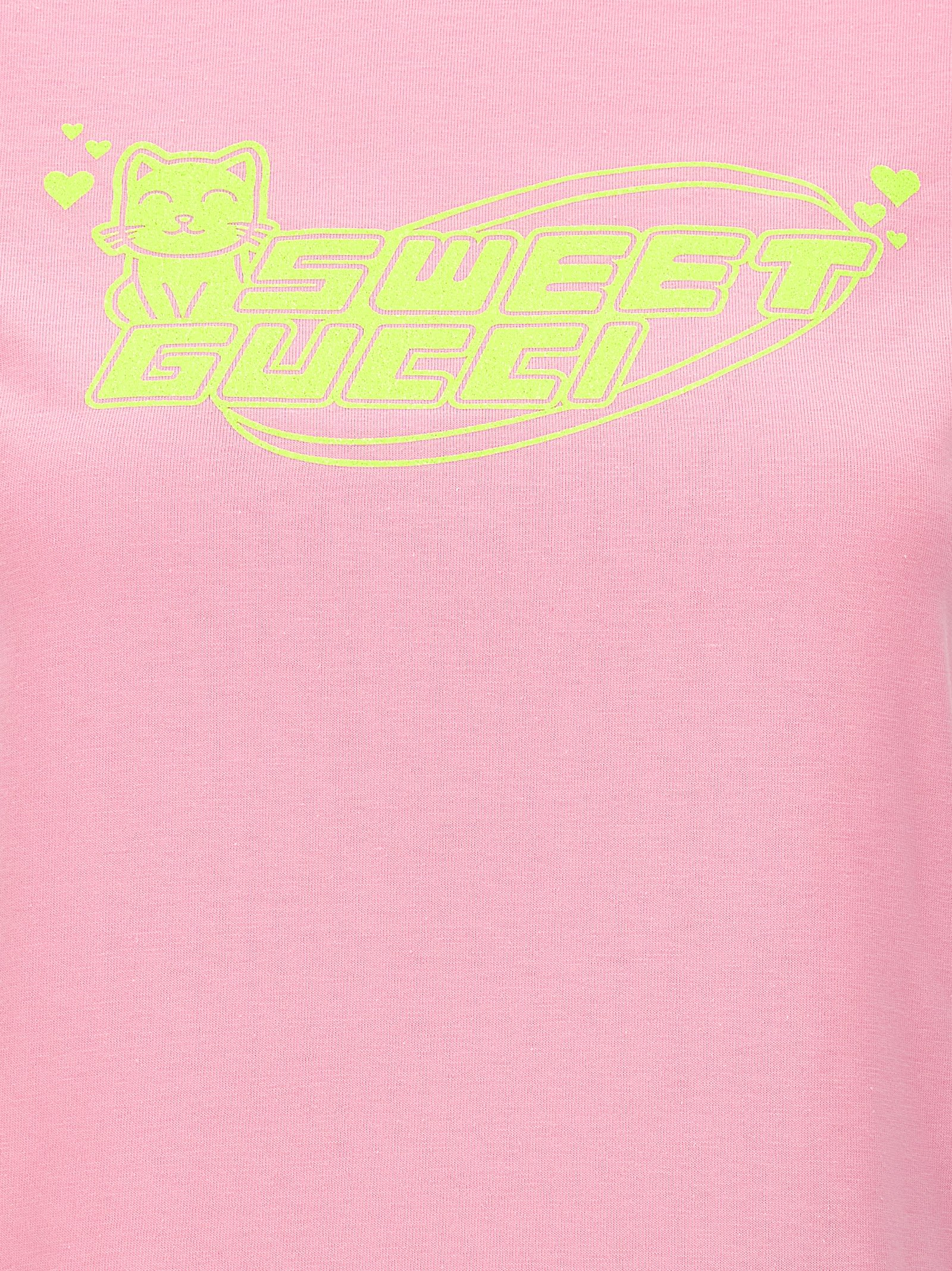 Shop Gucci Sweet  T-shirt In Pink