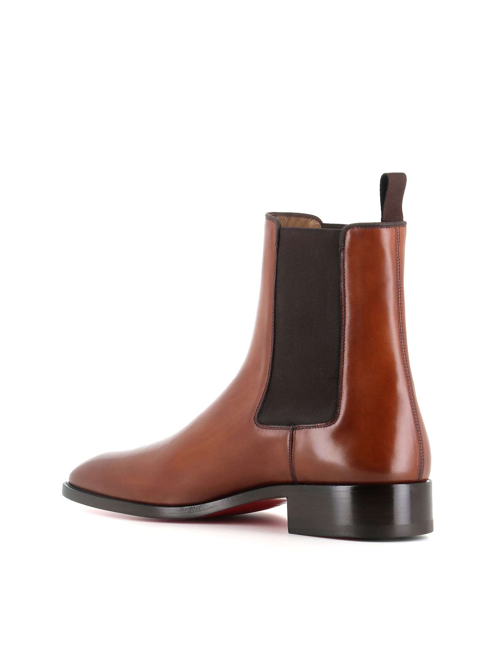 Christian Louboutin Samson Leather Boots In Brown