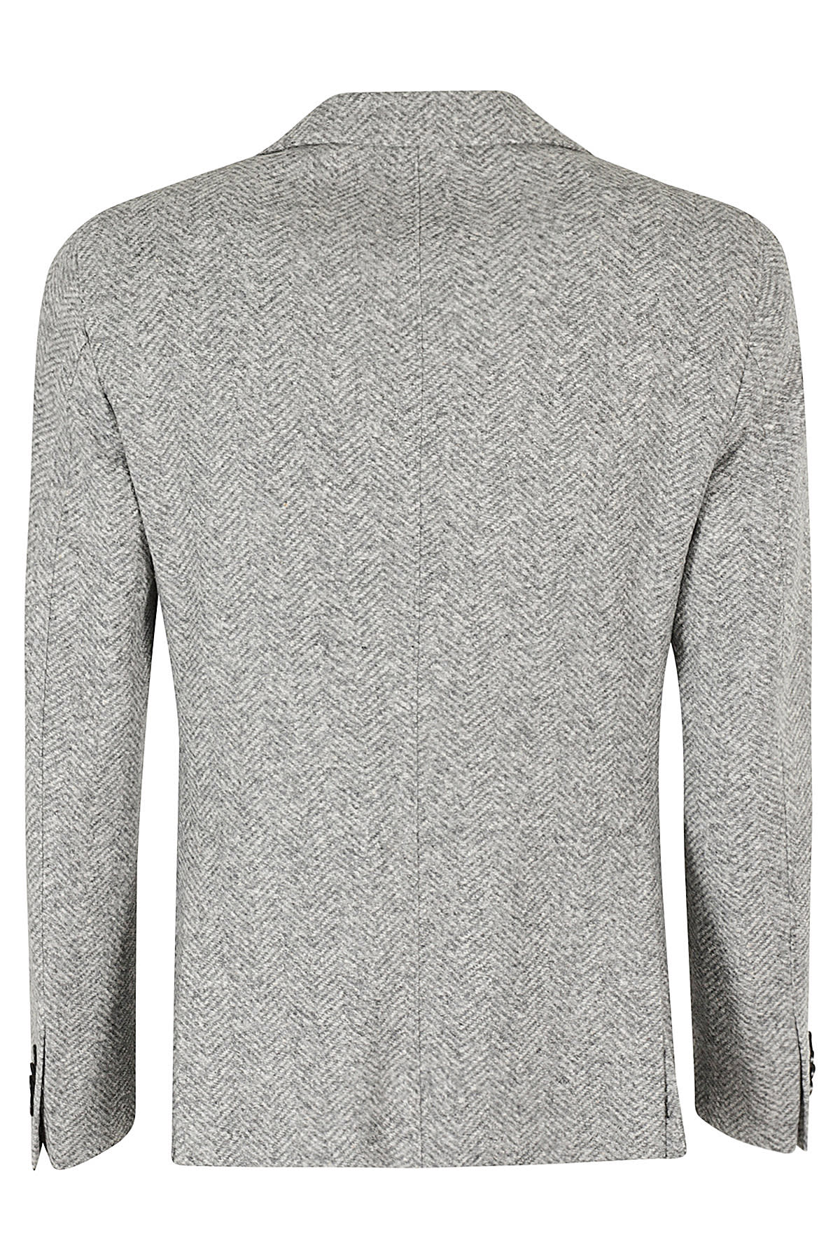 Shop Luigi Bianchi Mantova Jersey Di Lana Cotone Spinato In Grigio Chiaro