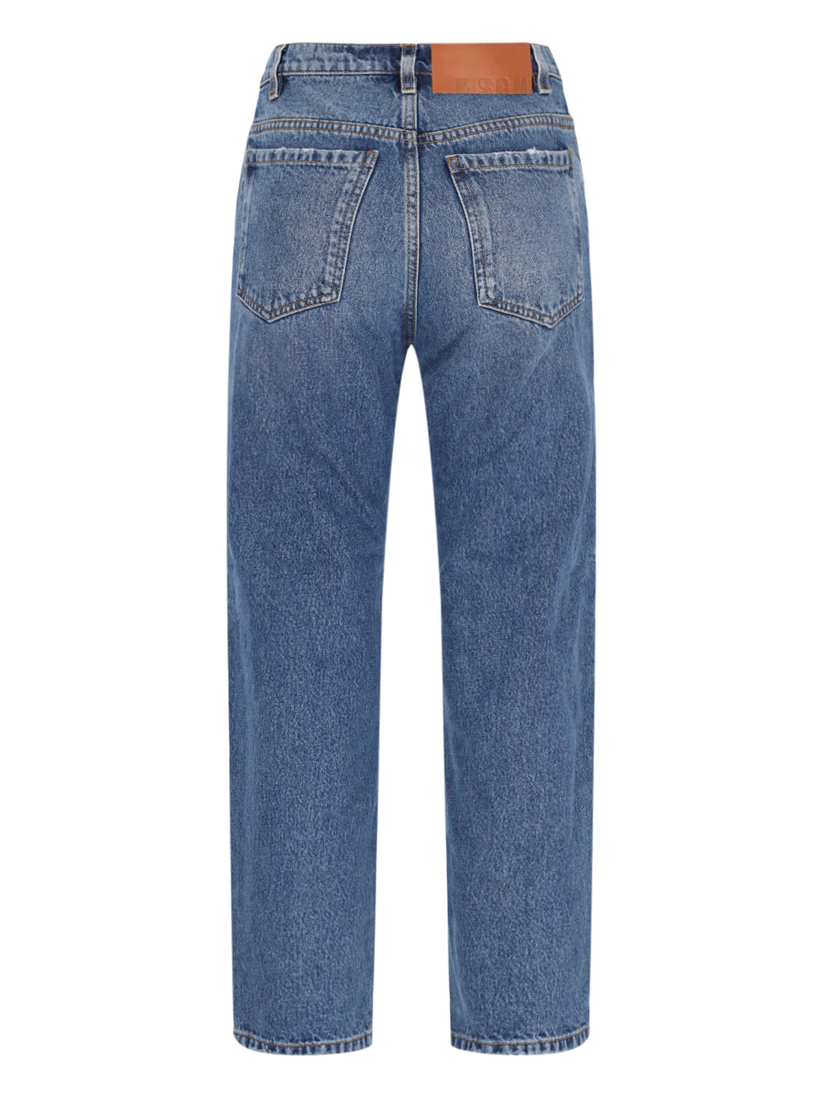 Shop Msgm Straight Jeans In Blue