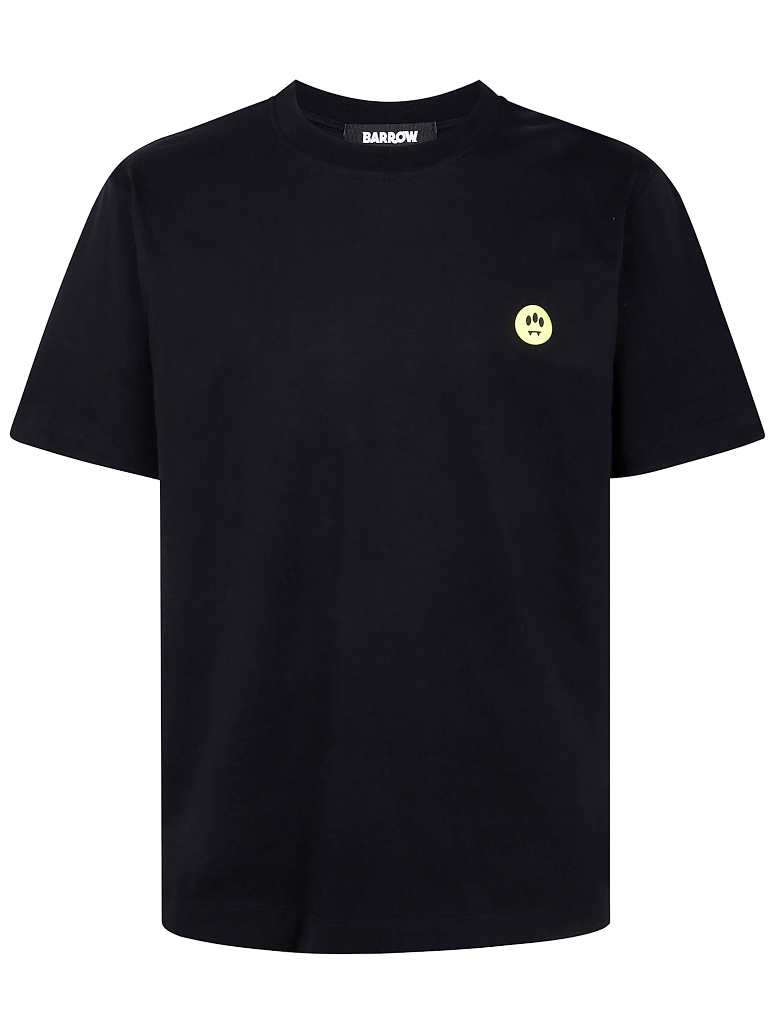 Barrow Orso Graphic Print Crew Neck T-shirt In Black