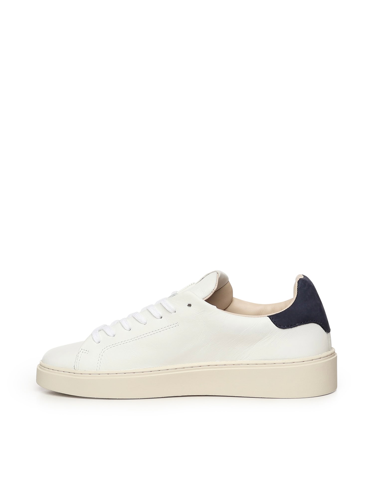 Date Leather Sneakers In White