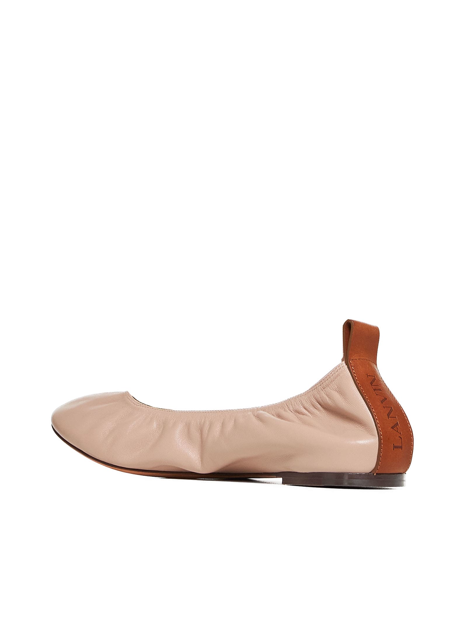 Shop Lanvin Flat Shoes In Beige