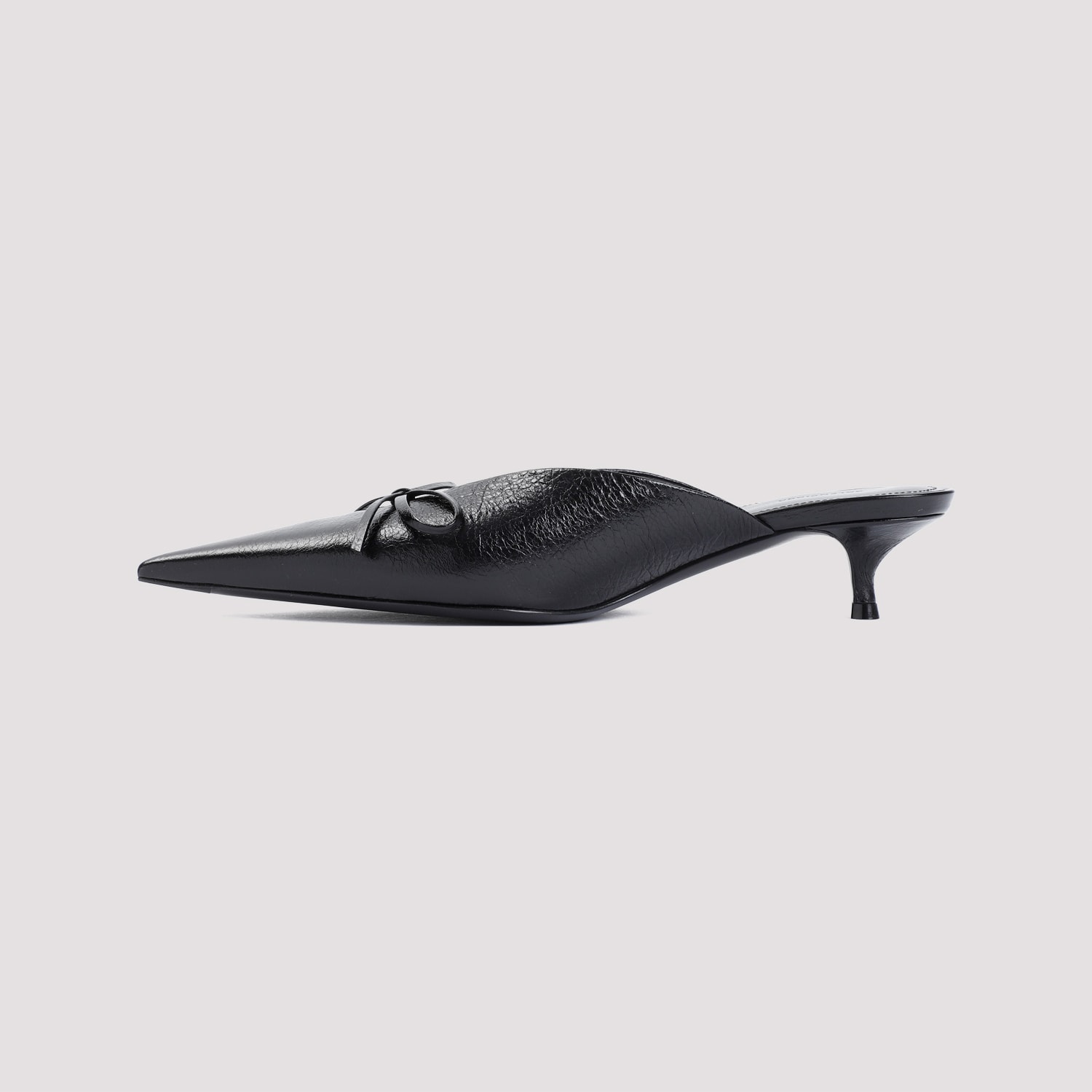 Shop Balenciaga Knife Bow Arena L40 Mules In Black