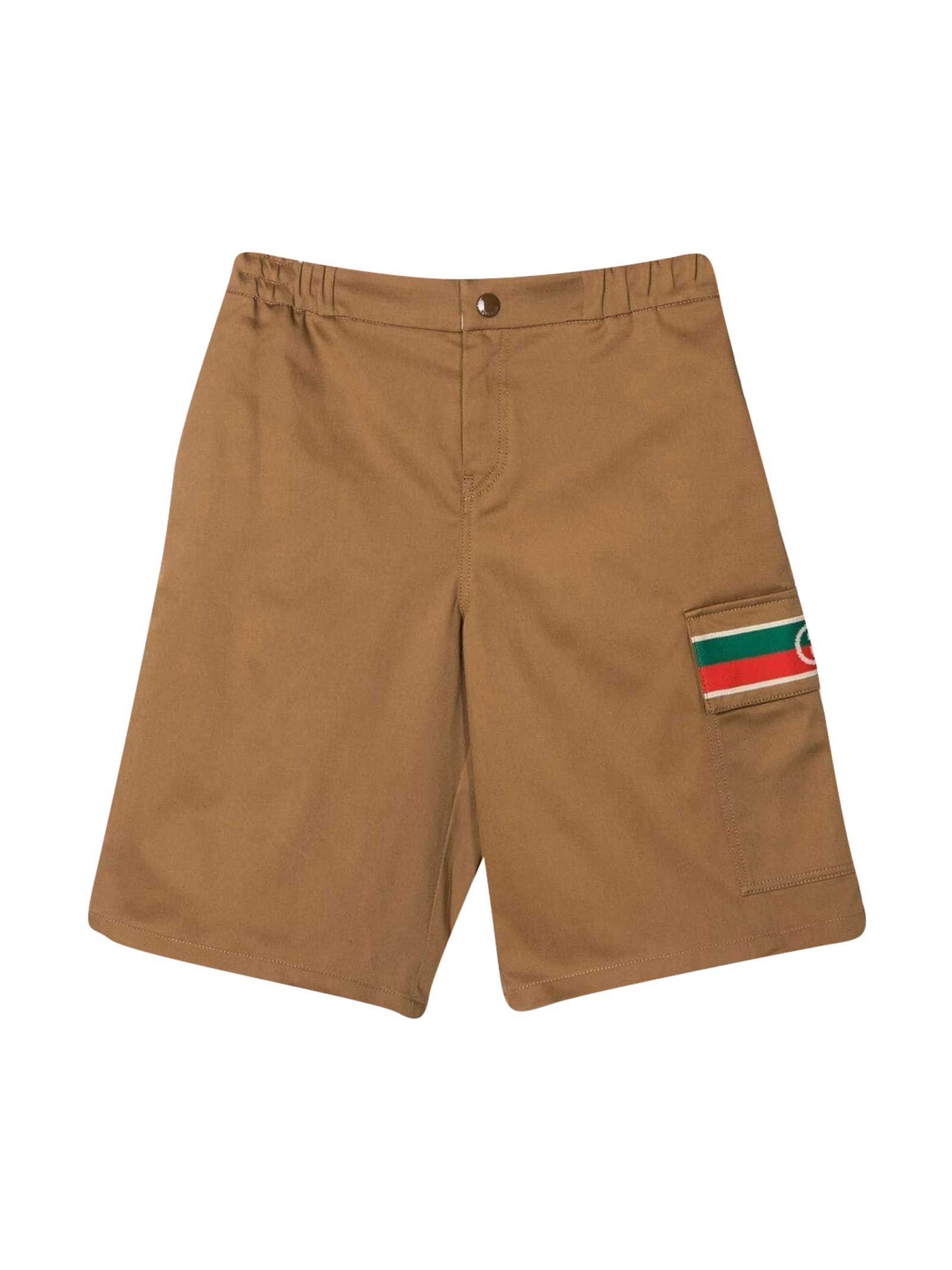 Gucci Shorts With Web Decoration