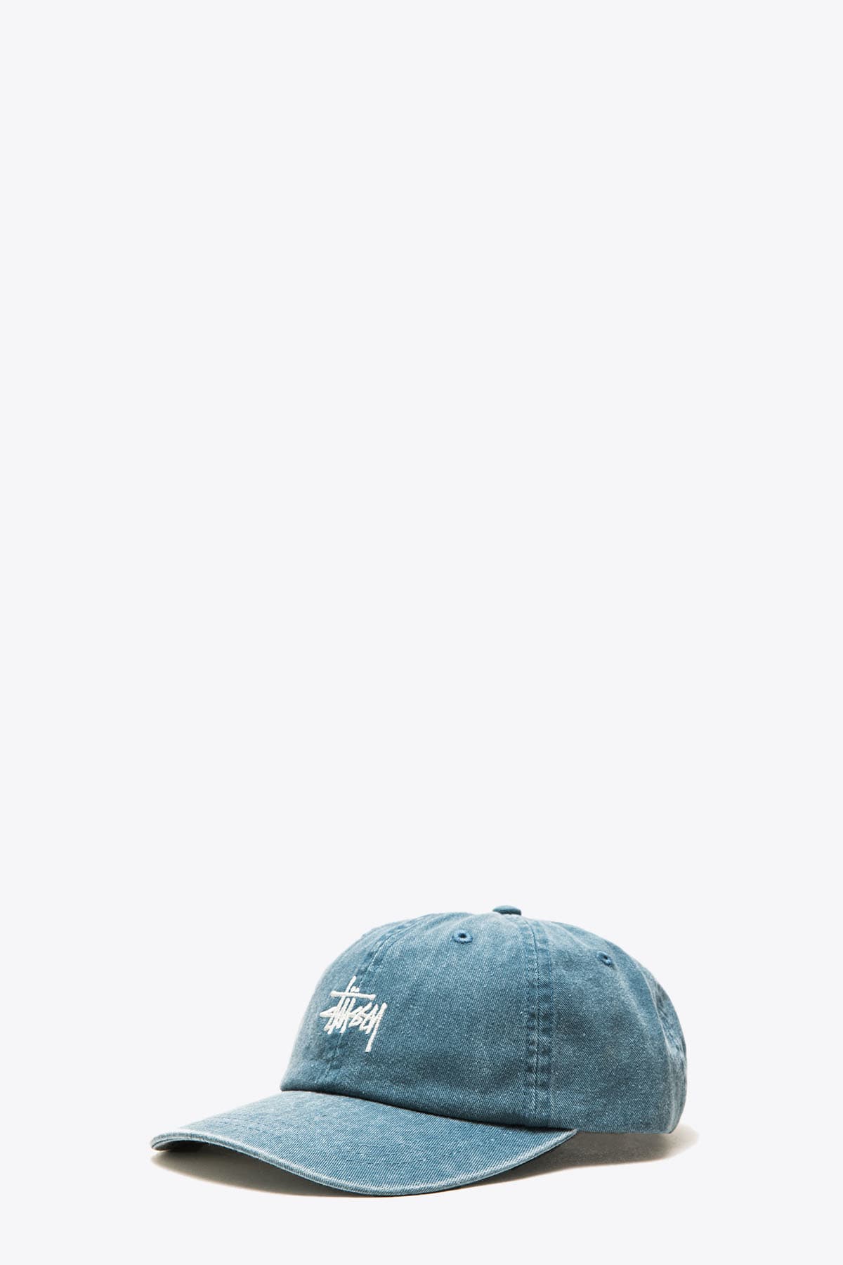 Stussy Washed Stock Low Pro Cap Light blue denim cap - Washed stock low pro cap
