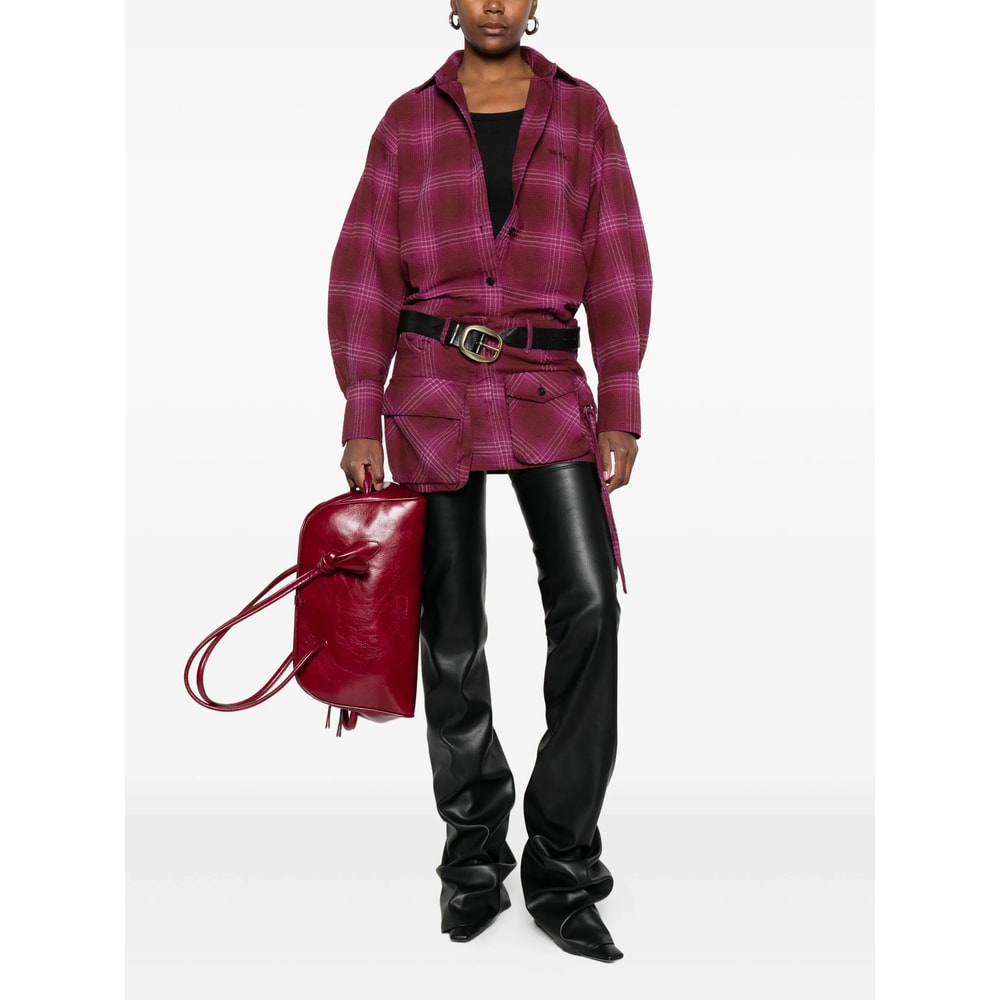 Attico Skirts Red In Pink