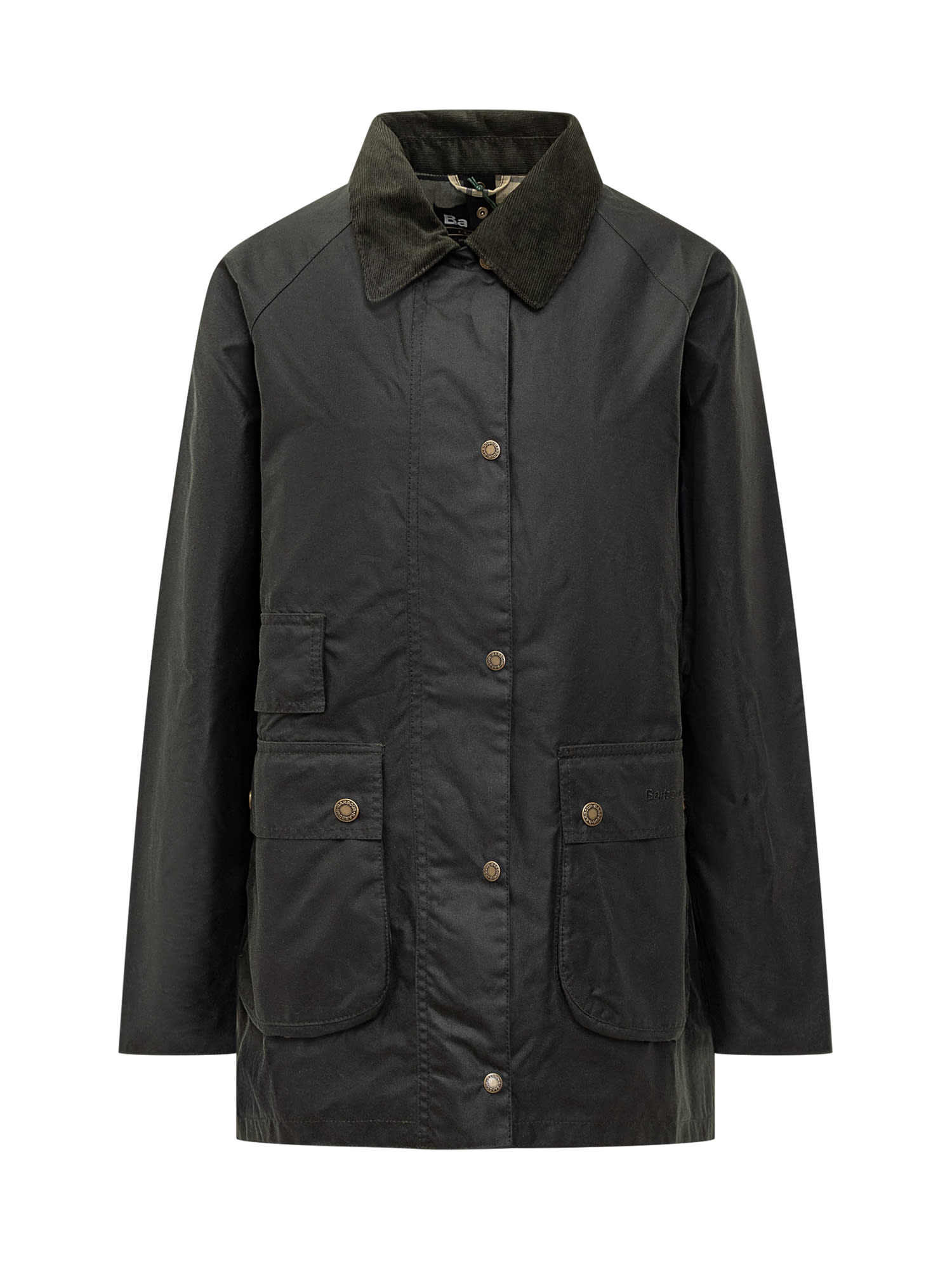 Shop Barbour Tain Wax Trench In Sage/ancient