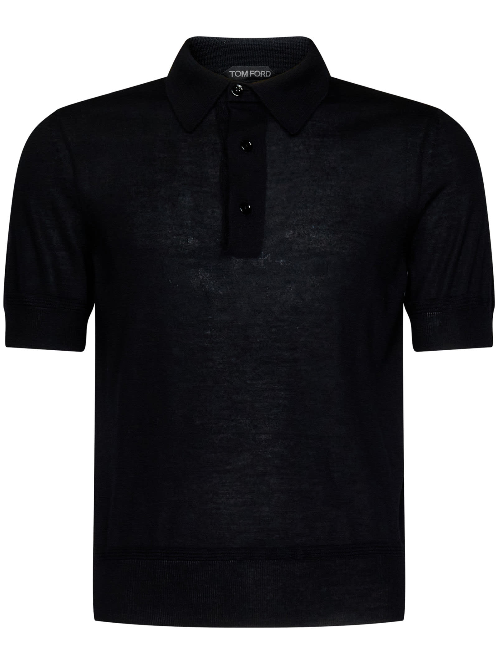 Shop Tom Ford Polo Shirt In Black